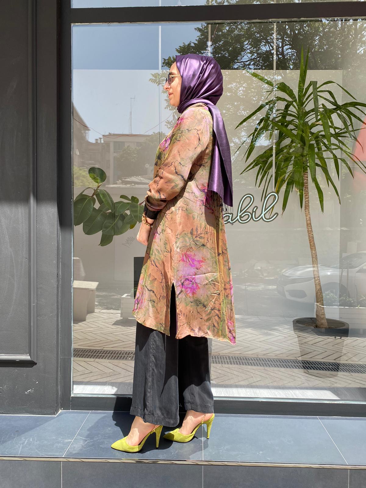 Misswhence Desenli Haki Gömlek 33308