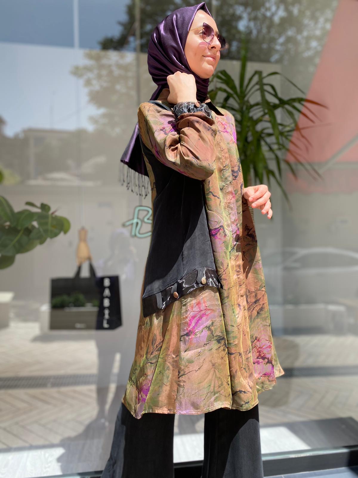 Misswhence Desenli Haki Gömlek 33308