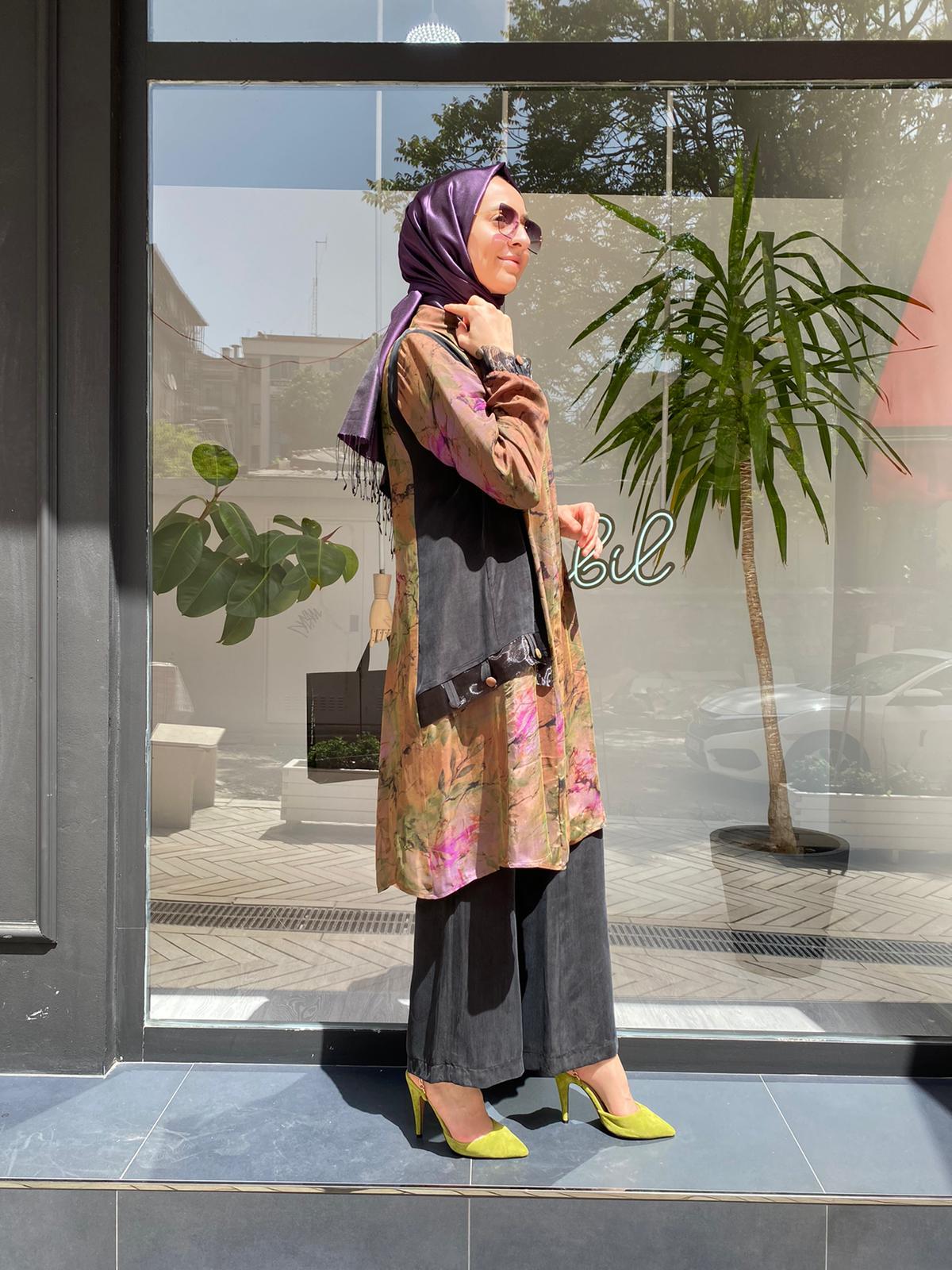 Misswhence Desenli Haki Gömlek 33308