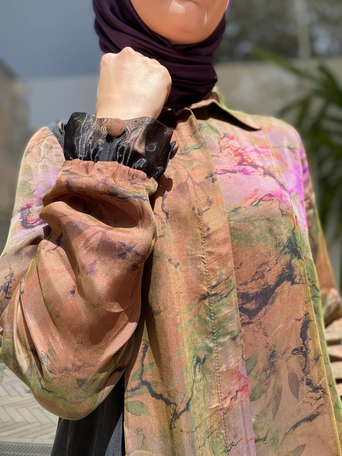 Misswhence Desenli Haki Gömlek 33308