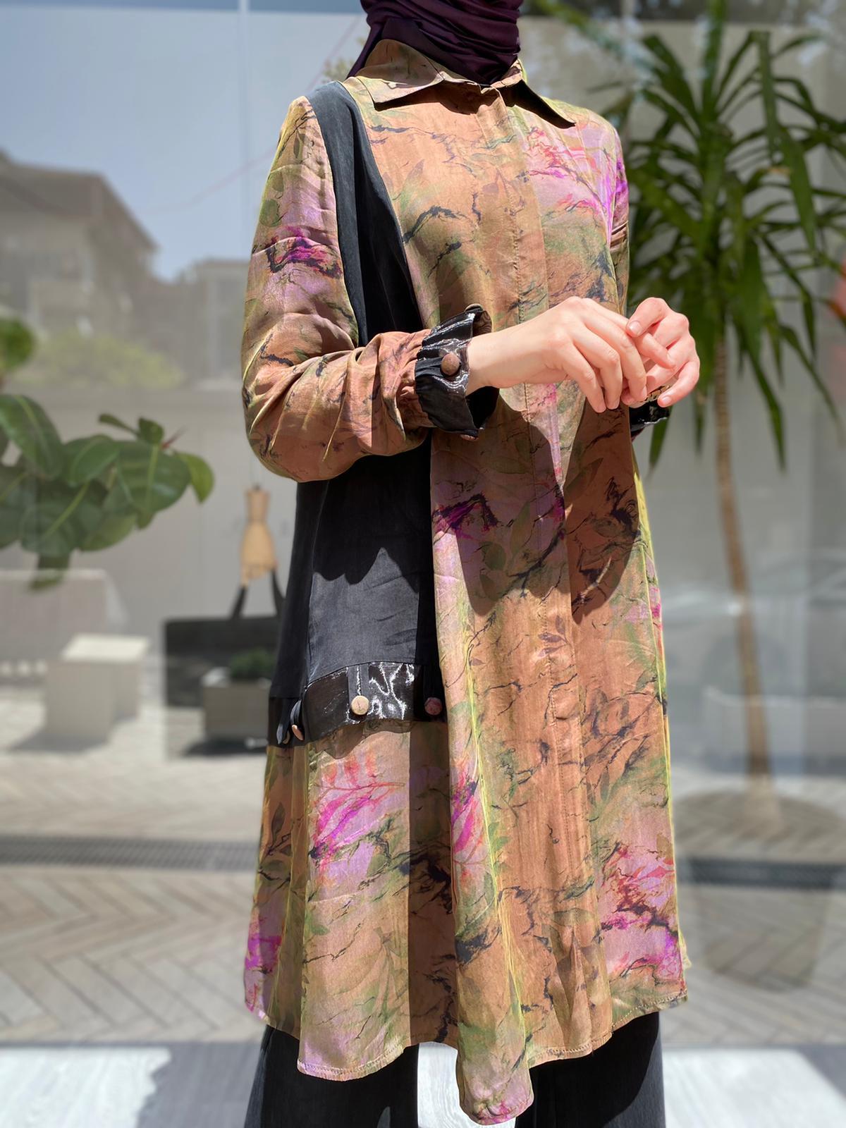 Misswhence Desenli Haki Gömlek 33308