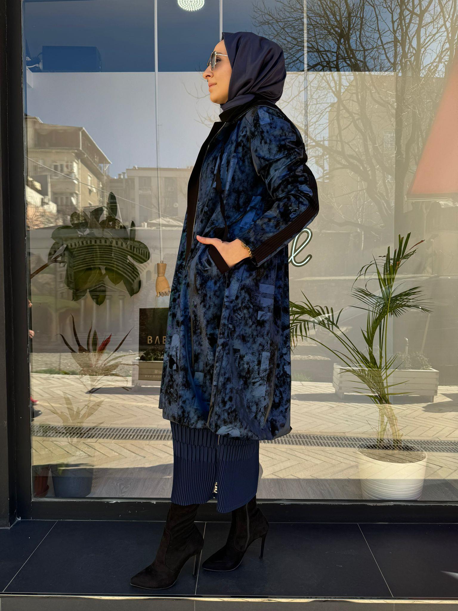 Misswhence Desenli Kap Lacivert 34413