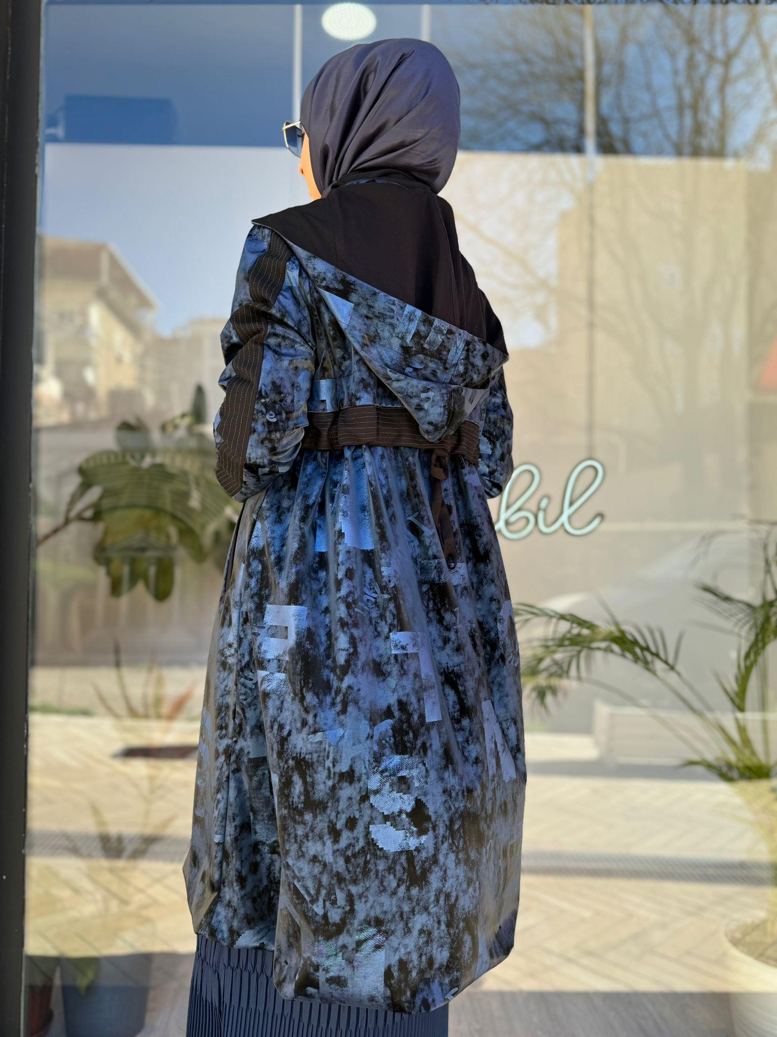 Misswhence Desenli Kap Lacivert 34413