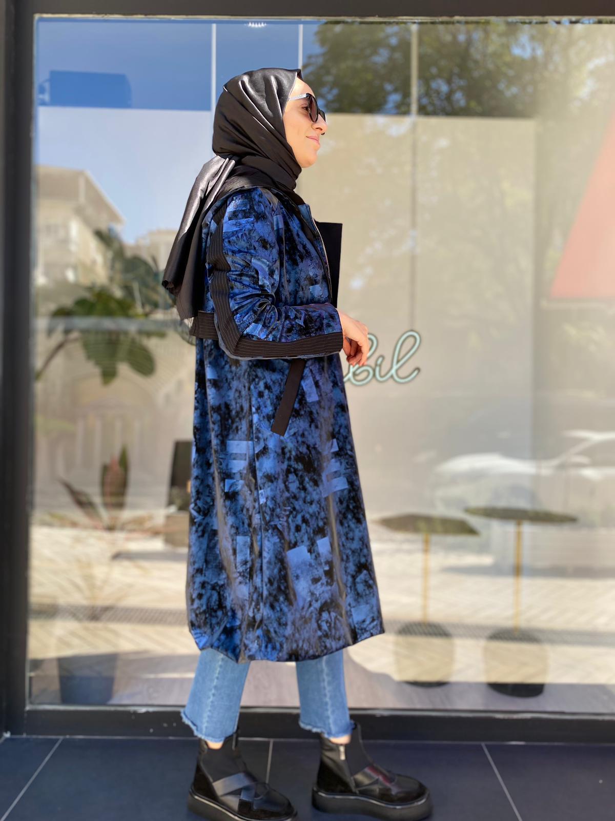 Misswhence Desenli Kap Lacivert 34413