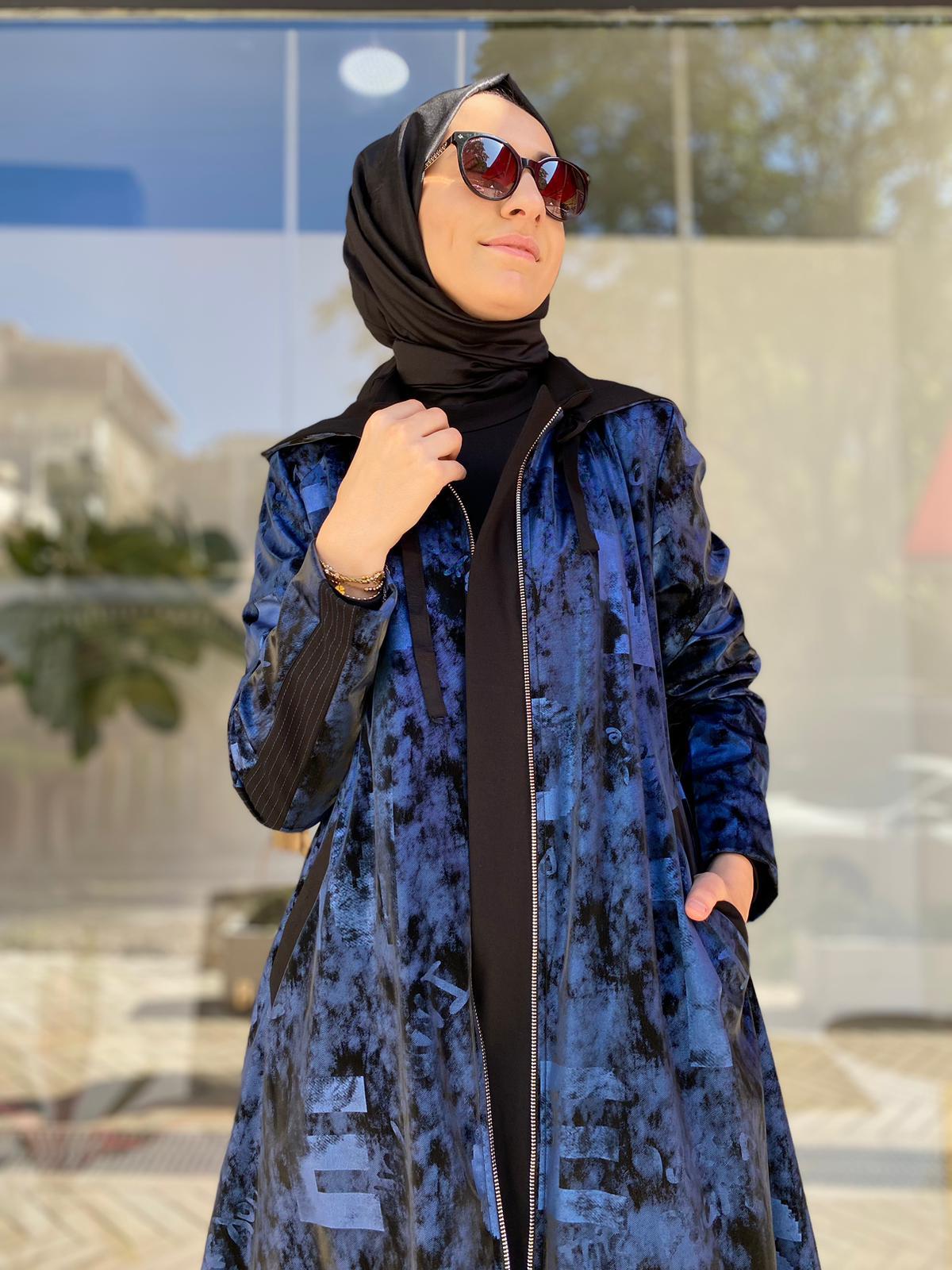 Misswhence Desenli Kap Lacivert 34413