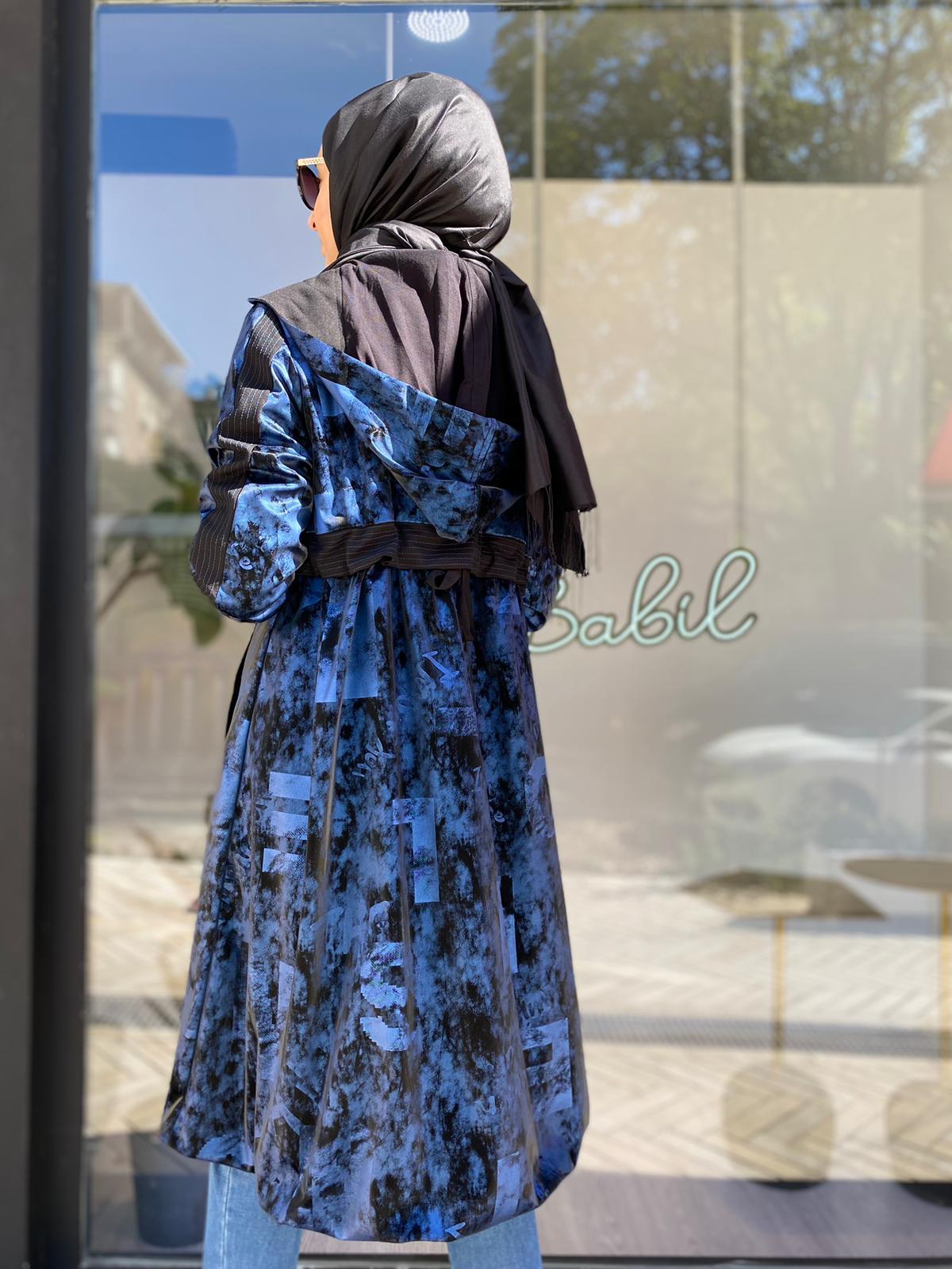 Misswhence Desenli Kap Lacivert 34413