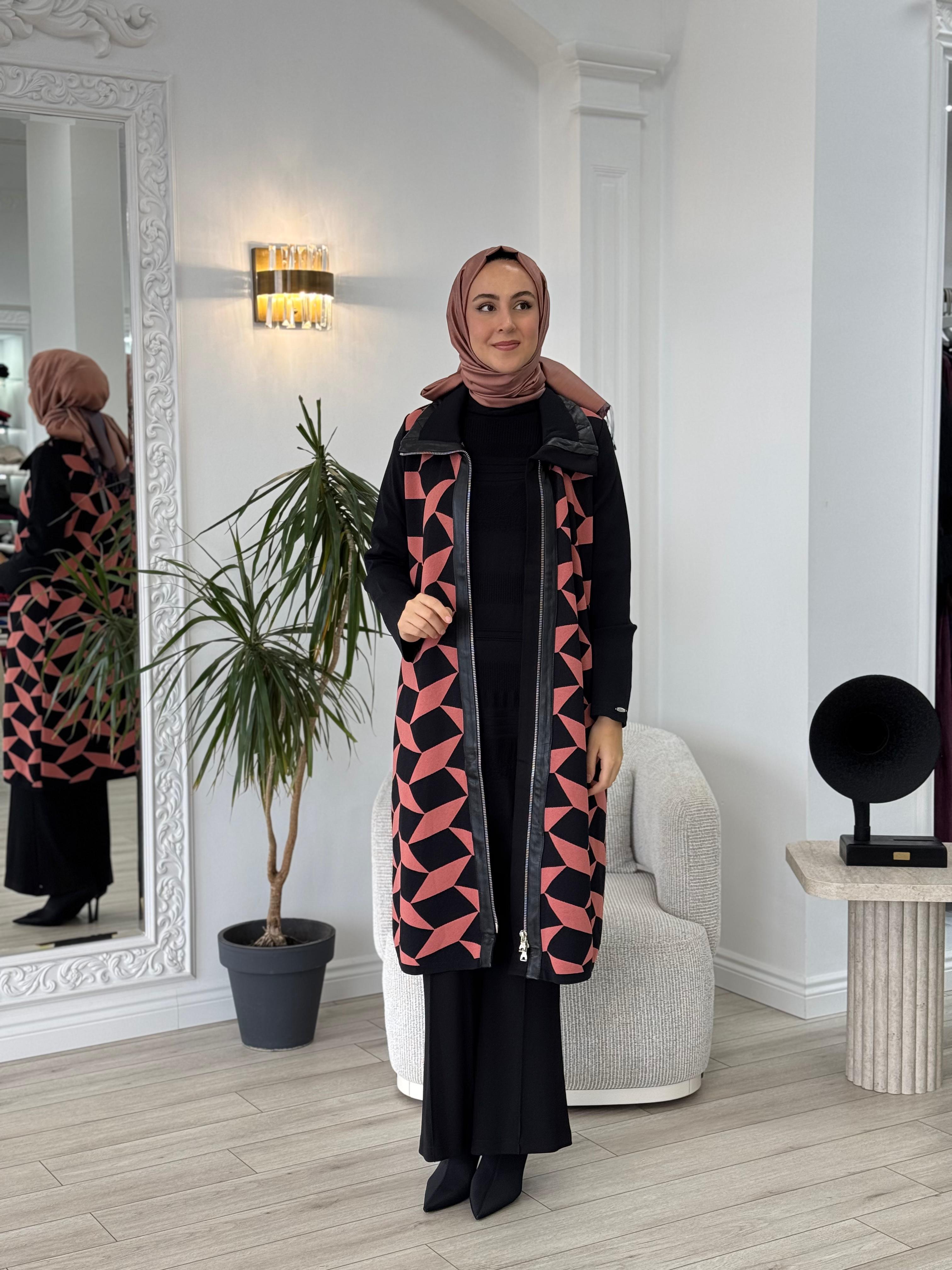 Misswhence Desenli Triko Kap Gül Kurusu Miss 217