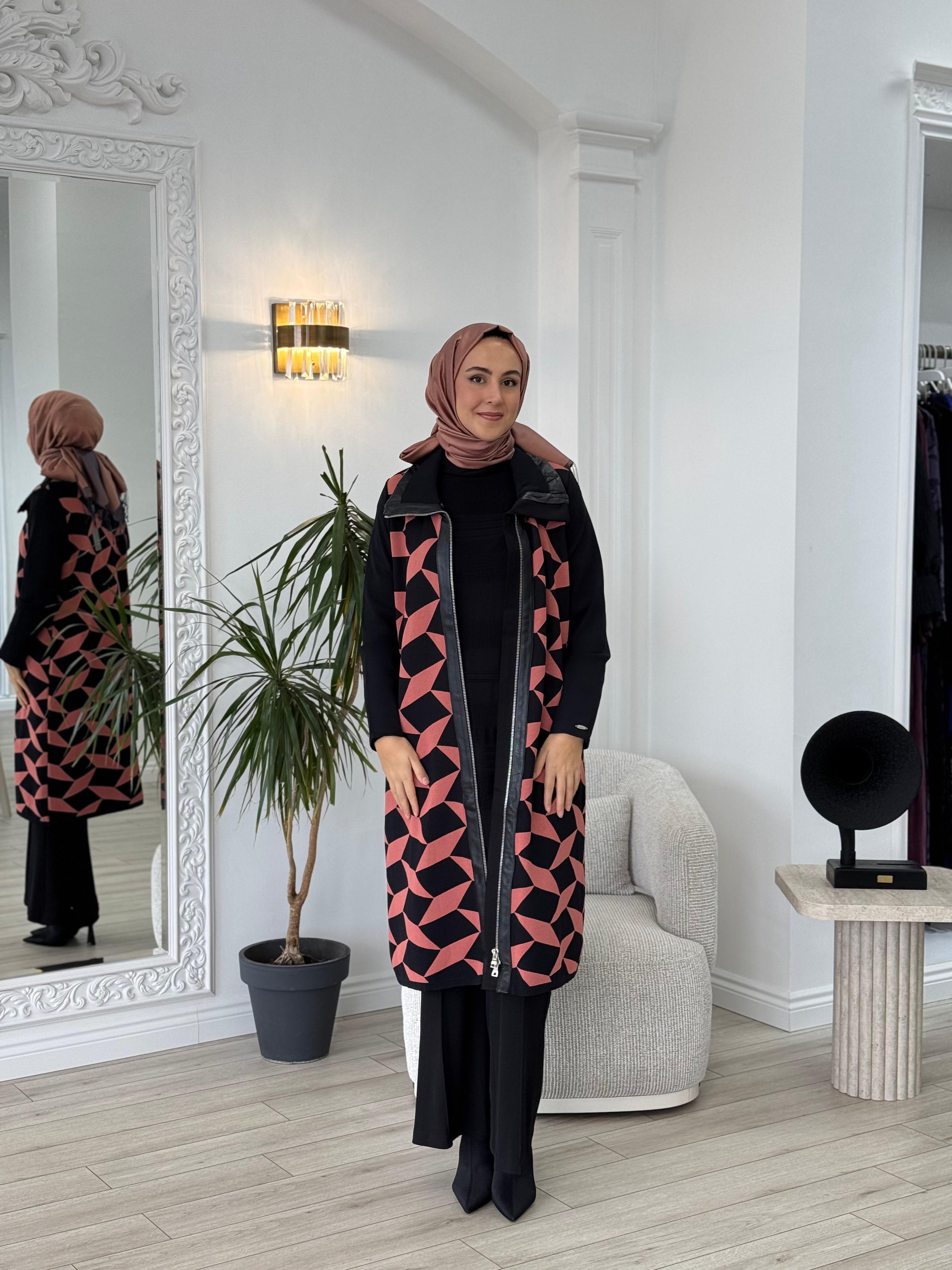 Misswhence Desenli Triko Kap Gül Kurusu Miss 217