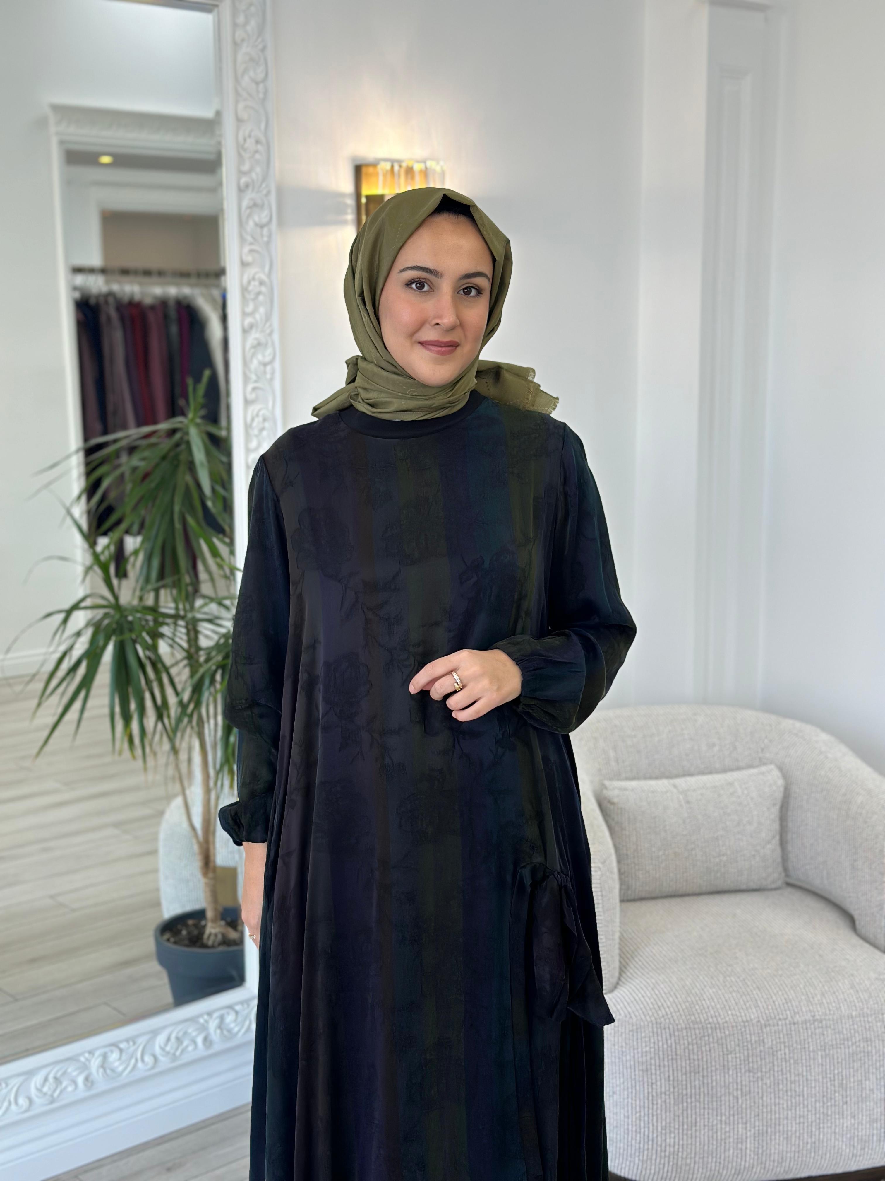 Misswhence Desenli Uzun Tunik-Pantolon Takım 36019
