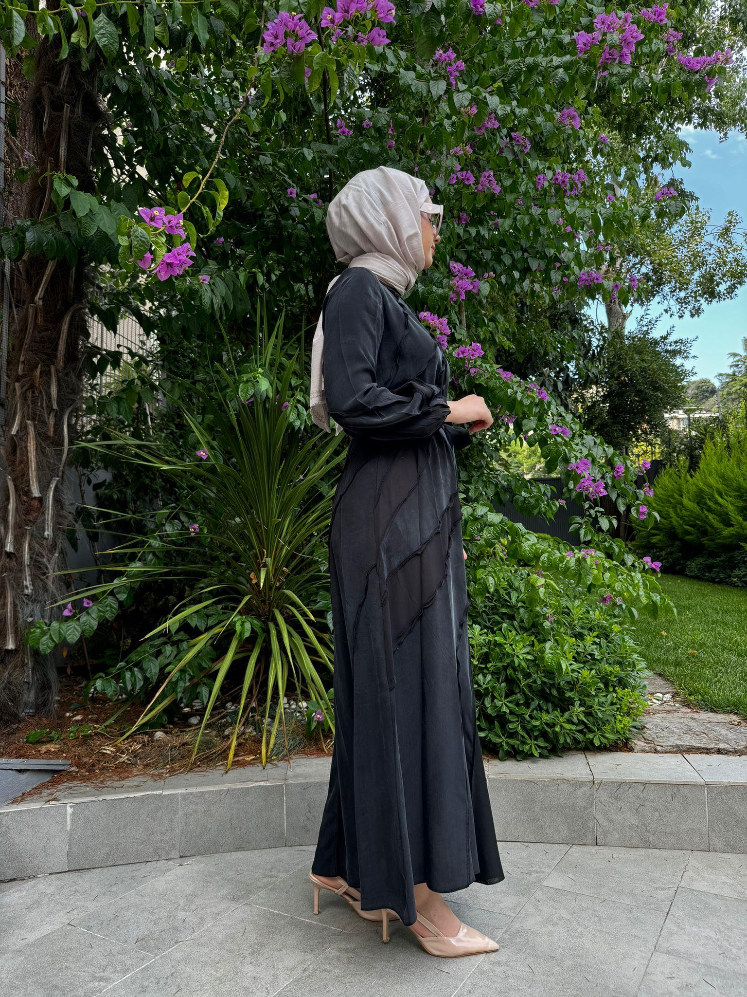 Misswhence Detay Elbise Siyah 35826
