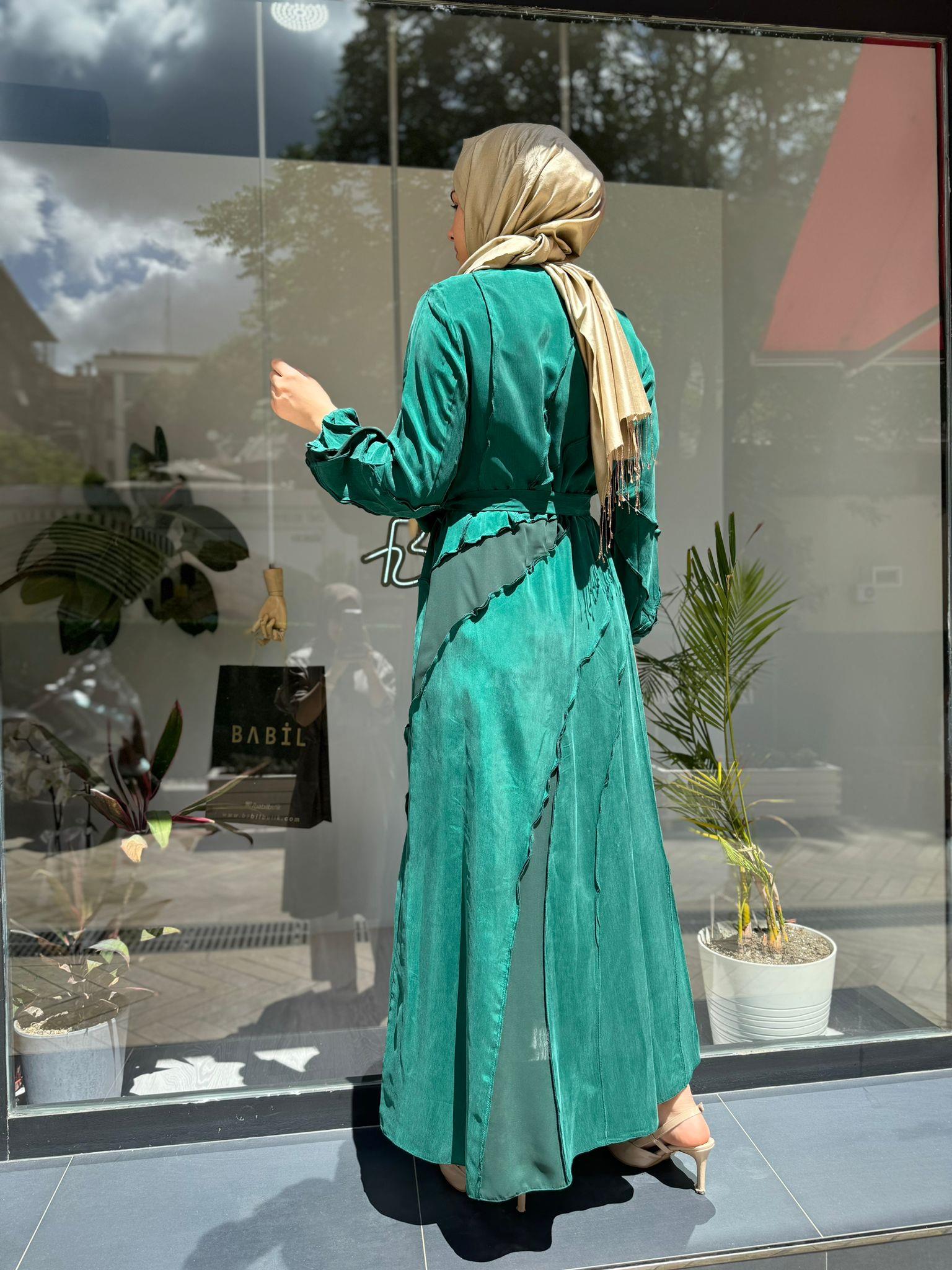 Misswhence Detay Elbise Yeşil 35826