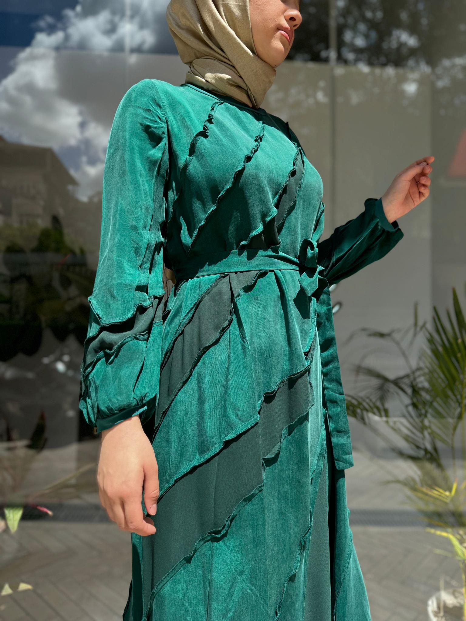 Misswhence Detay Elbise Yeşil 35826