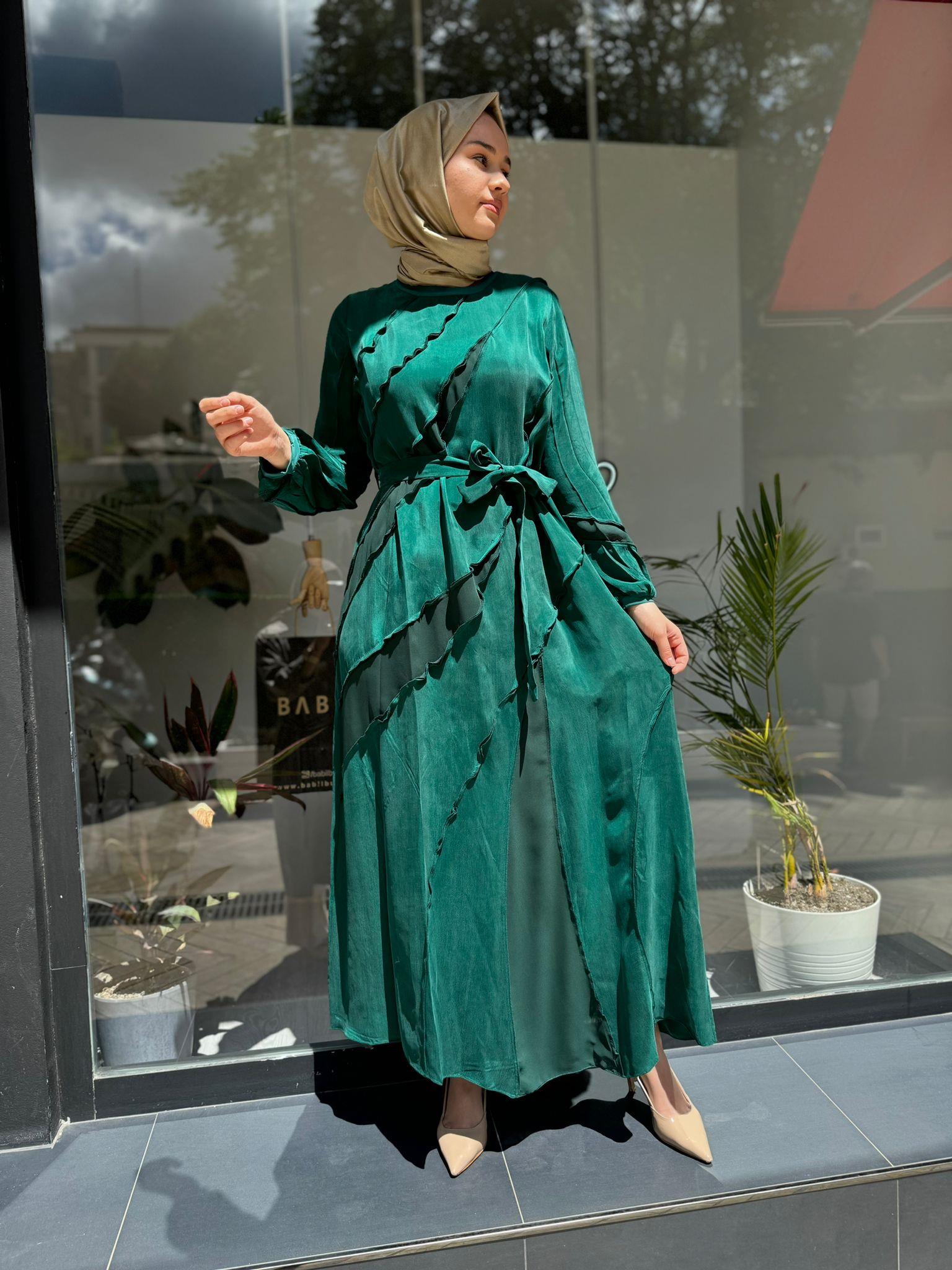 Misswhence Detay Elbise Yeşil 35826