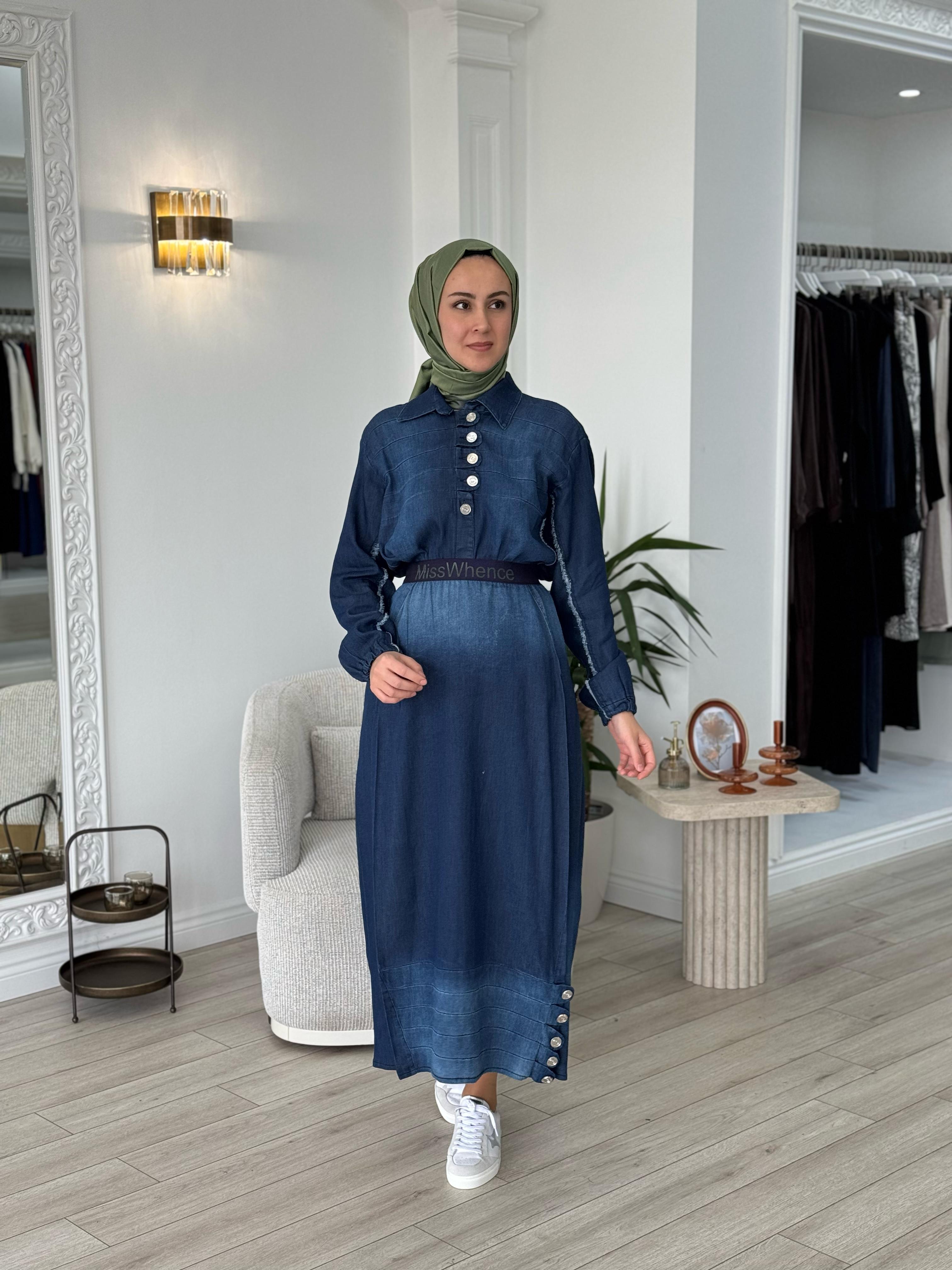 Misswhence Düğme Detaylı Takım Lacivert 37304