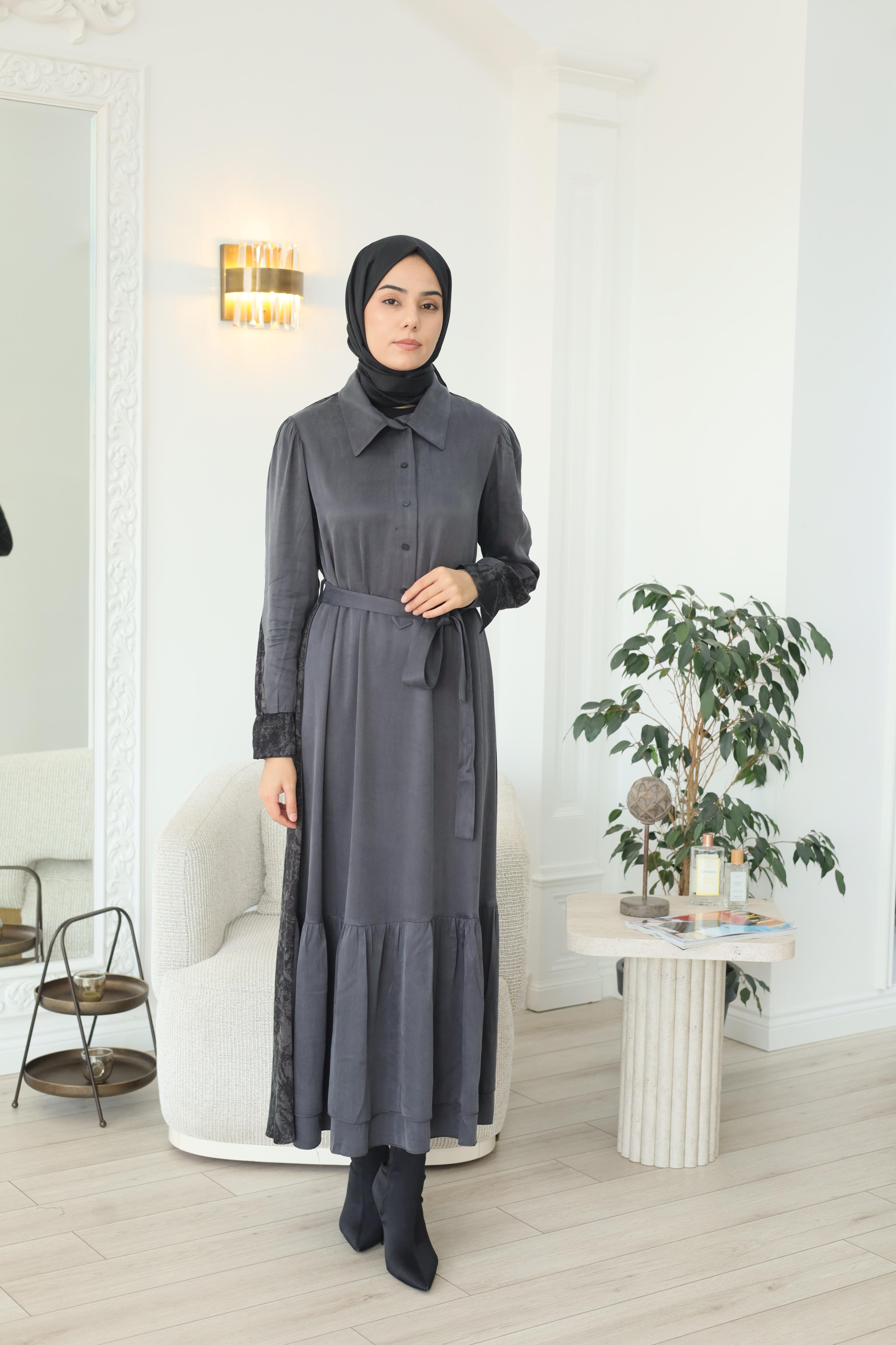 Misswhence Elbise Gri 38827