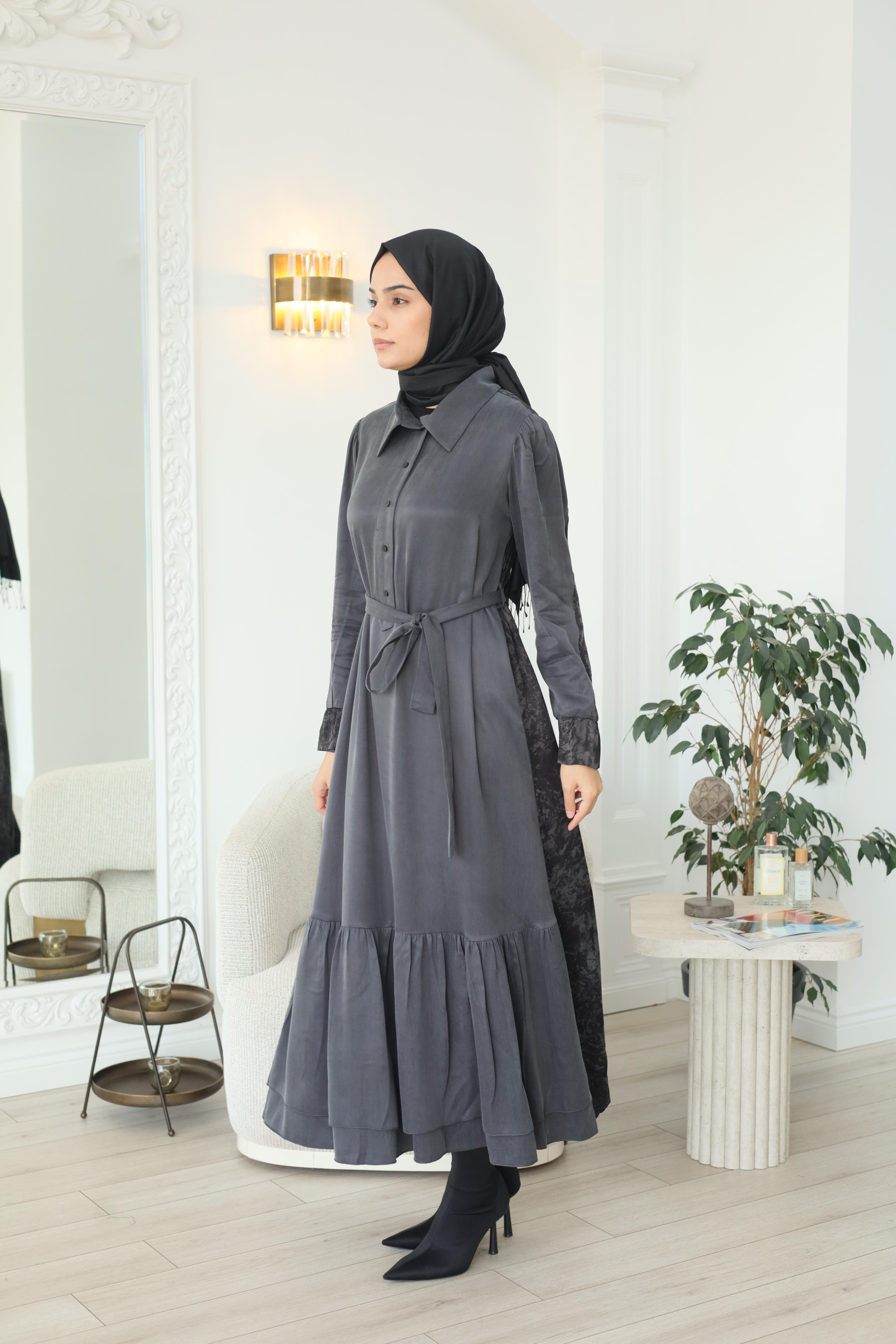 Misswhence Elbise Gri 38827