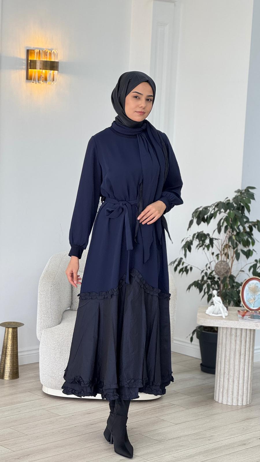 Misswhence Elbise Lacivert 38826