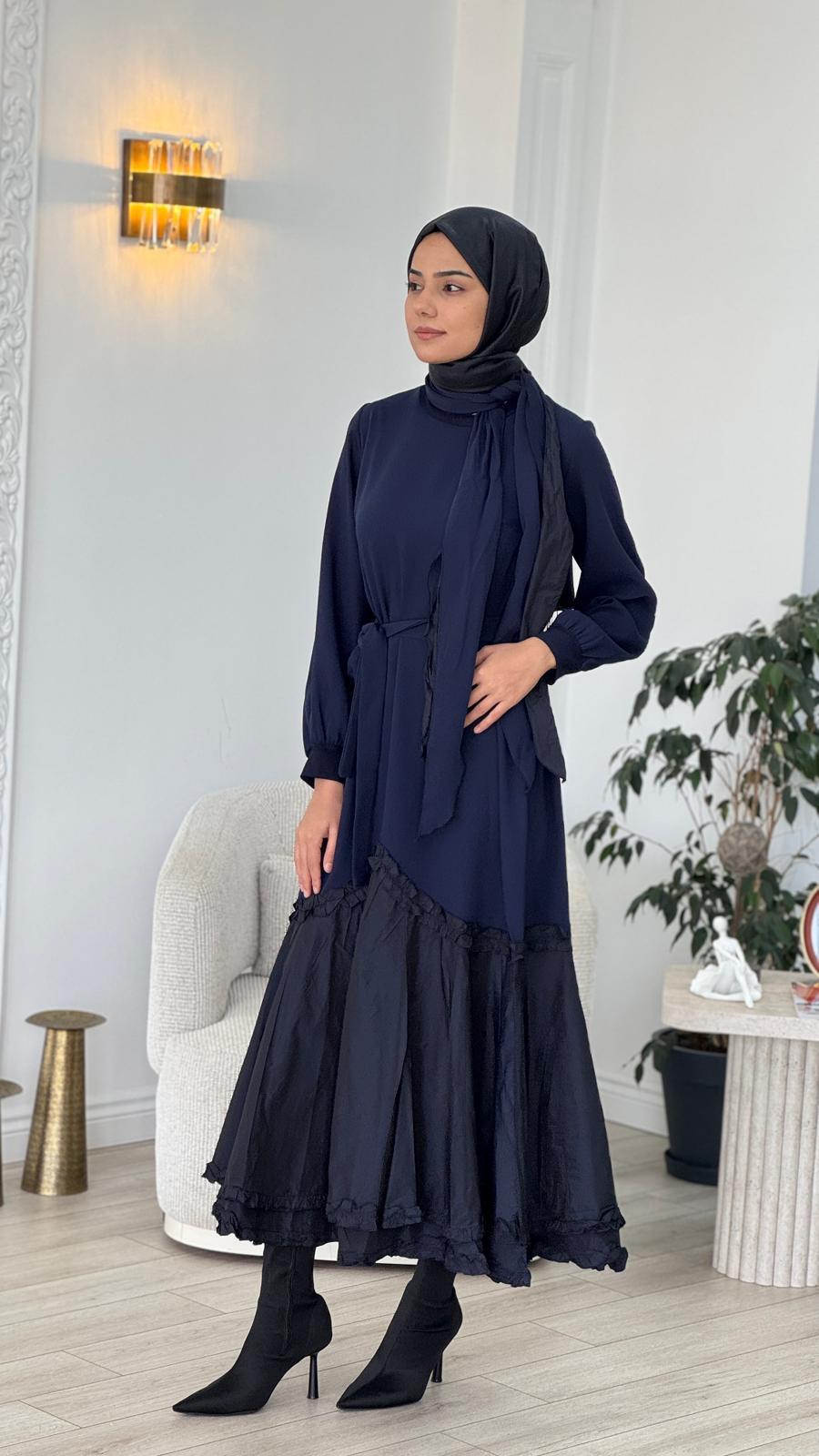 Misswhence Elbise Lacivert 38826