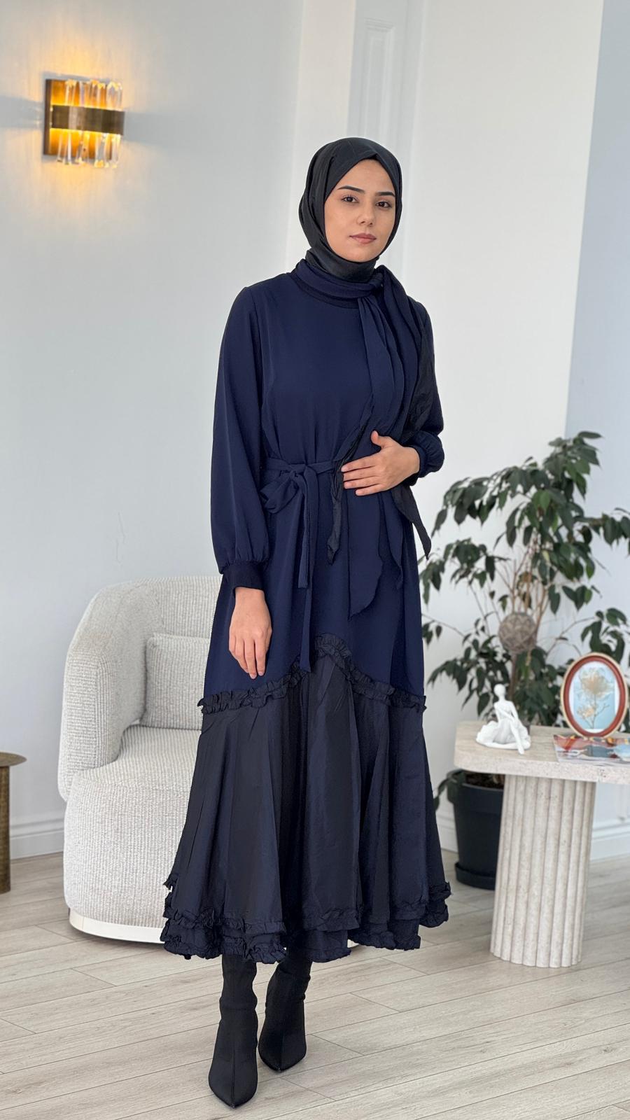 Misswhence Elbise Lacivert 38826