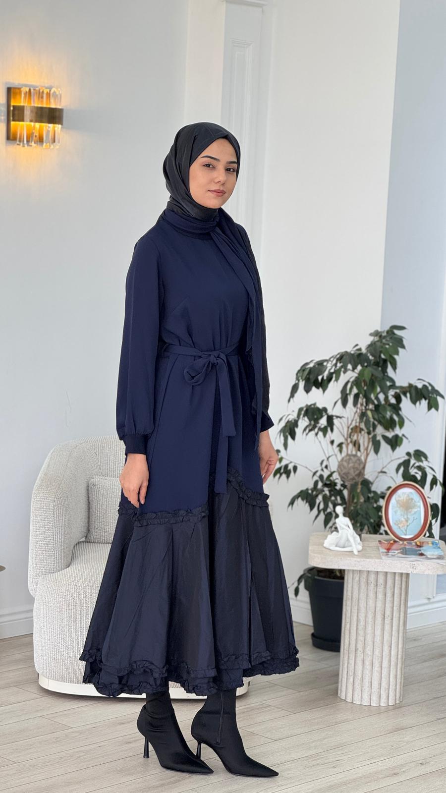 Misswhence Elbise Lacivert 38826
