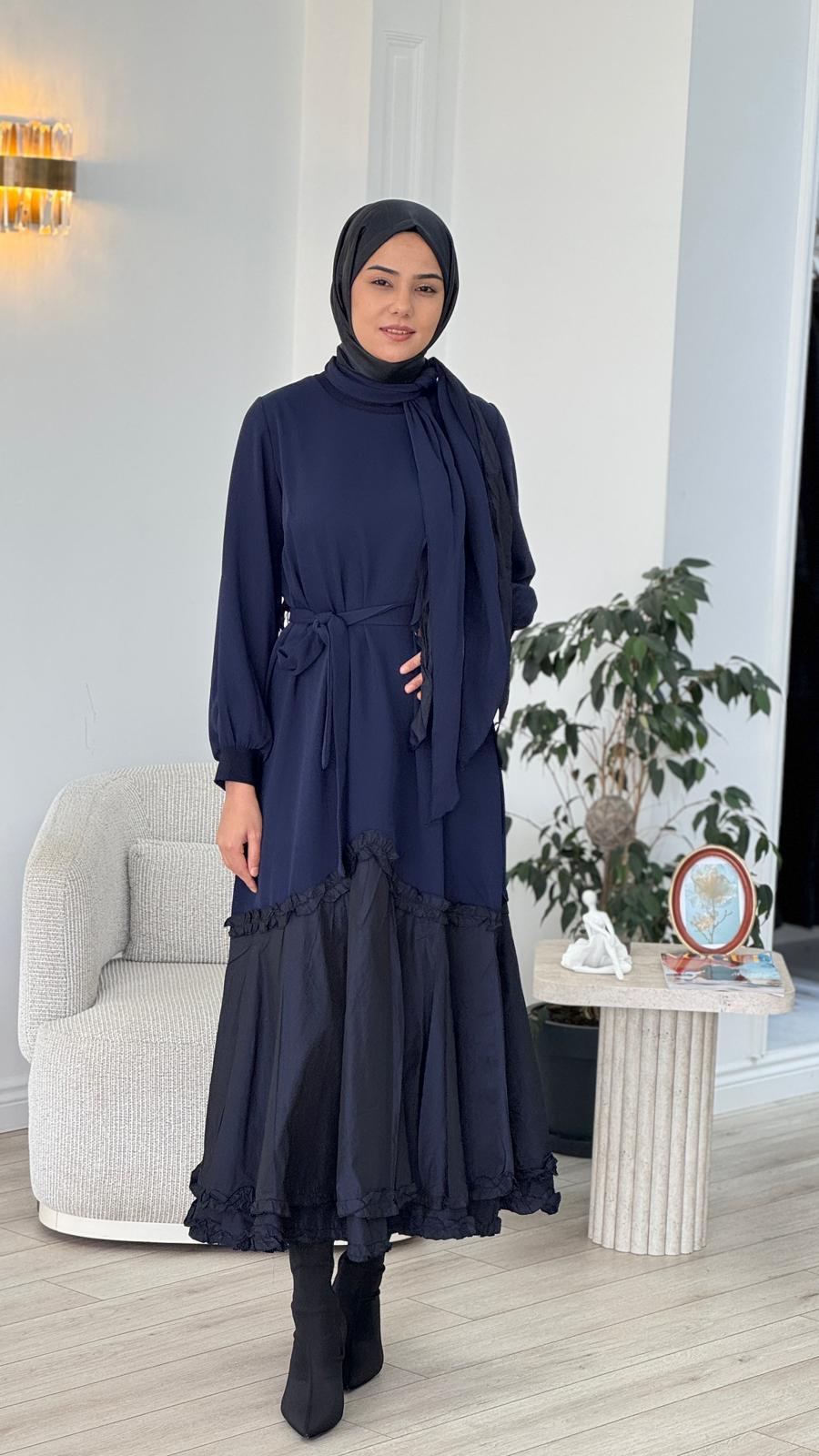 Misswhence Elbise Lacivert 38826