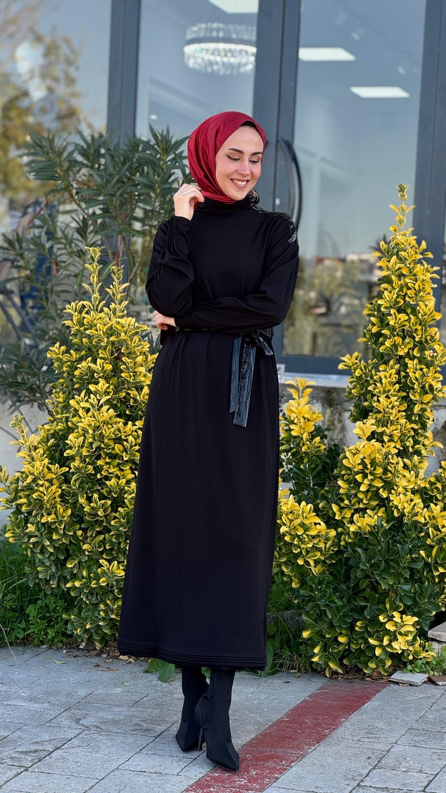 Misswhence Elbise Siyah 38822