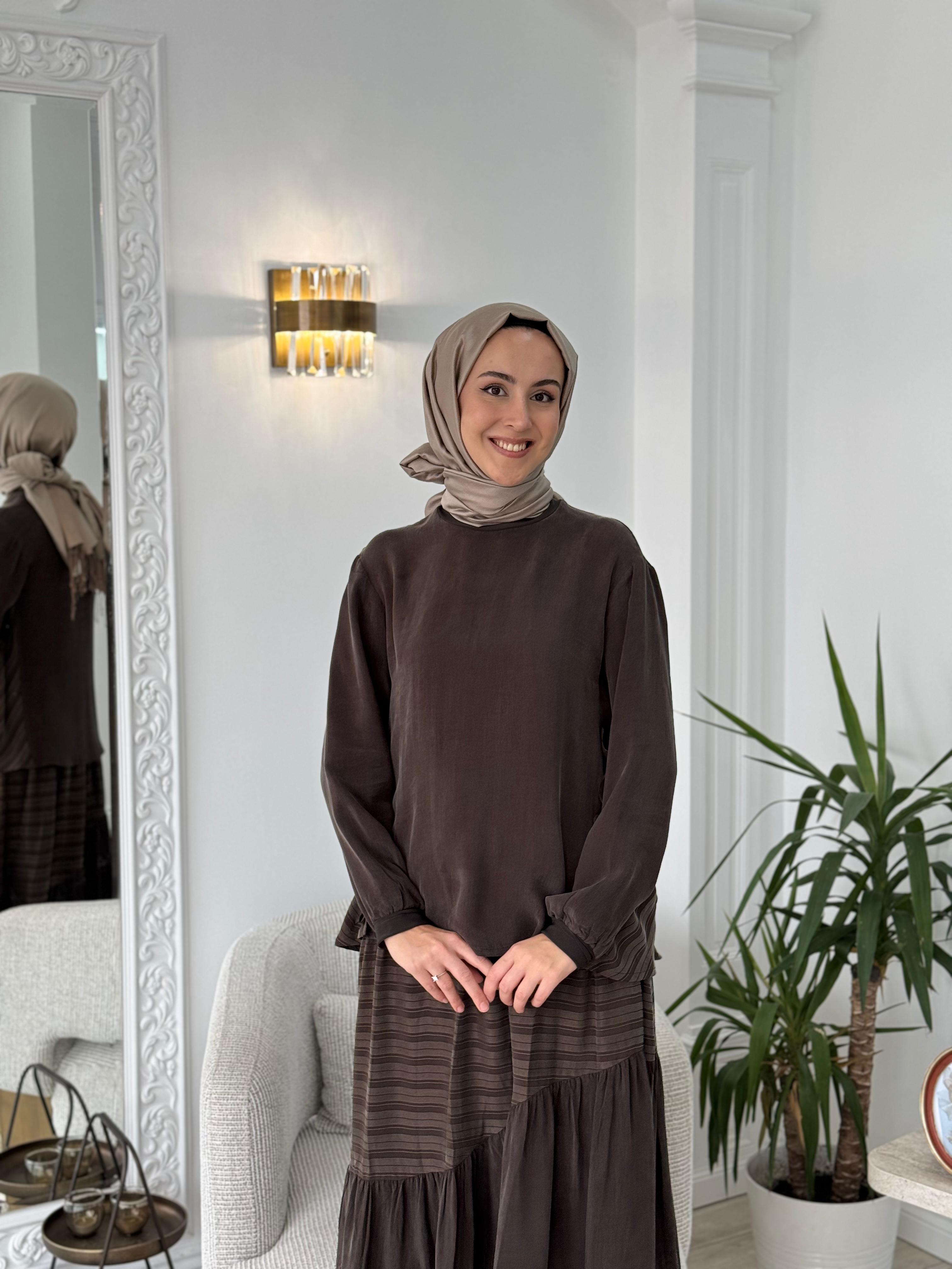 Misswhence Etekli Takım Kahverengi 37016