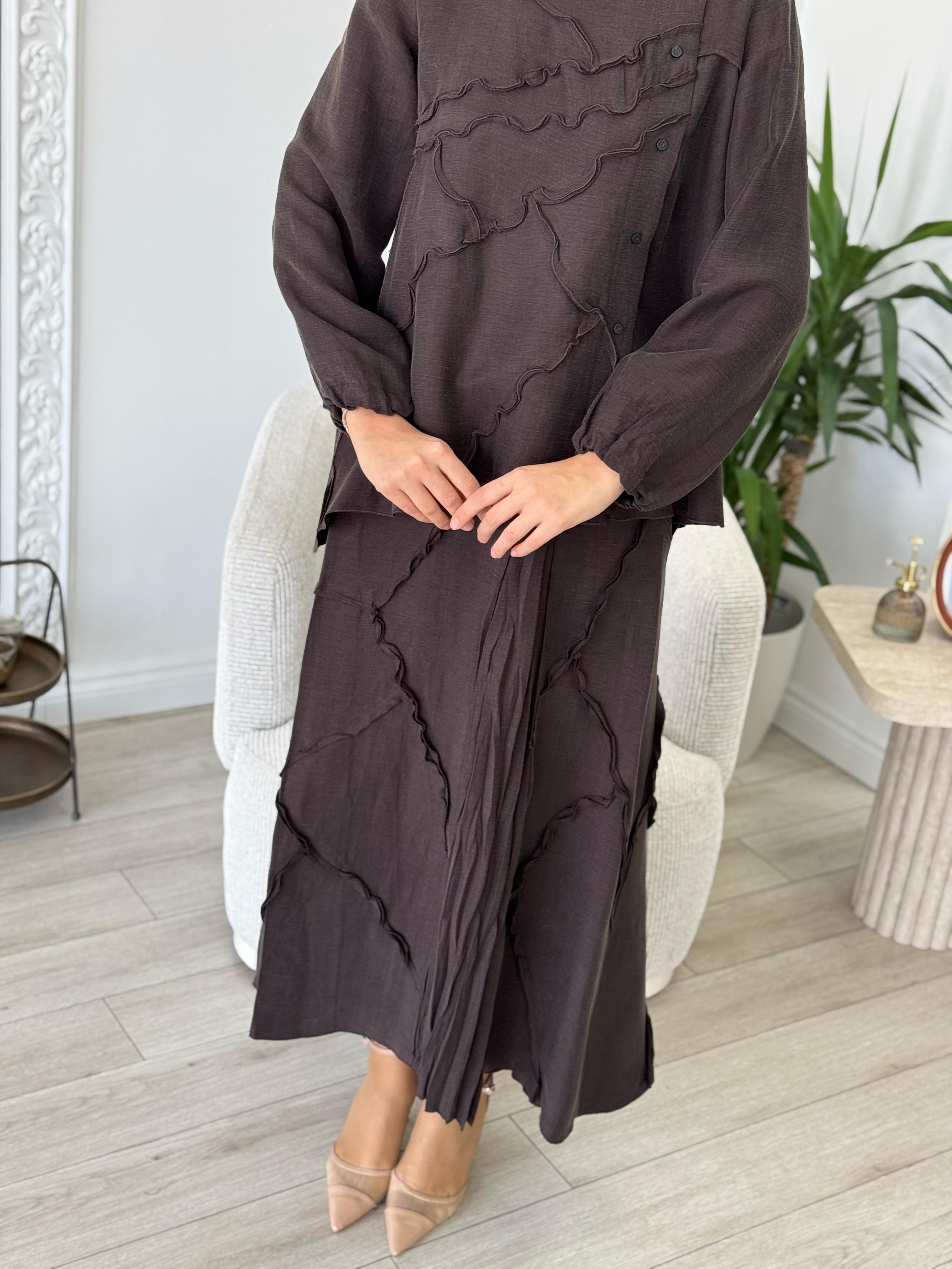 Misswhence Etekli Takım Kahverengi 37305
