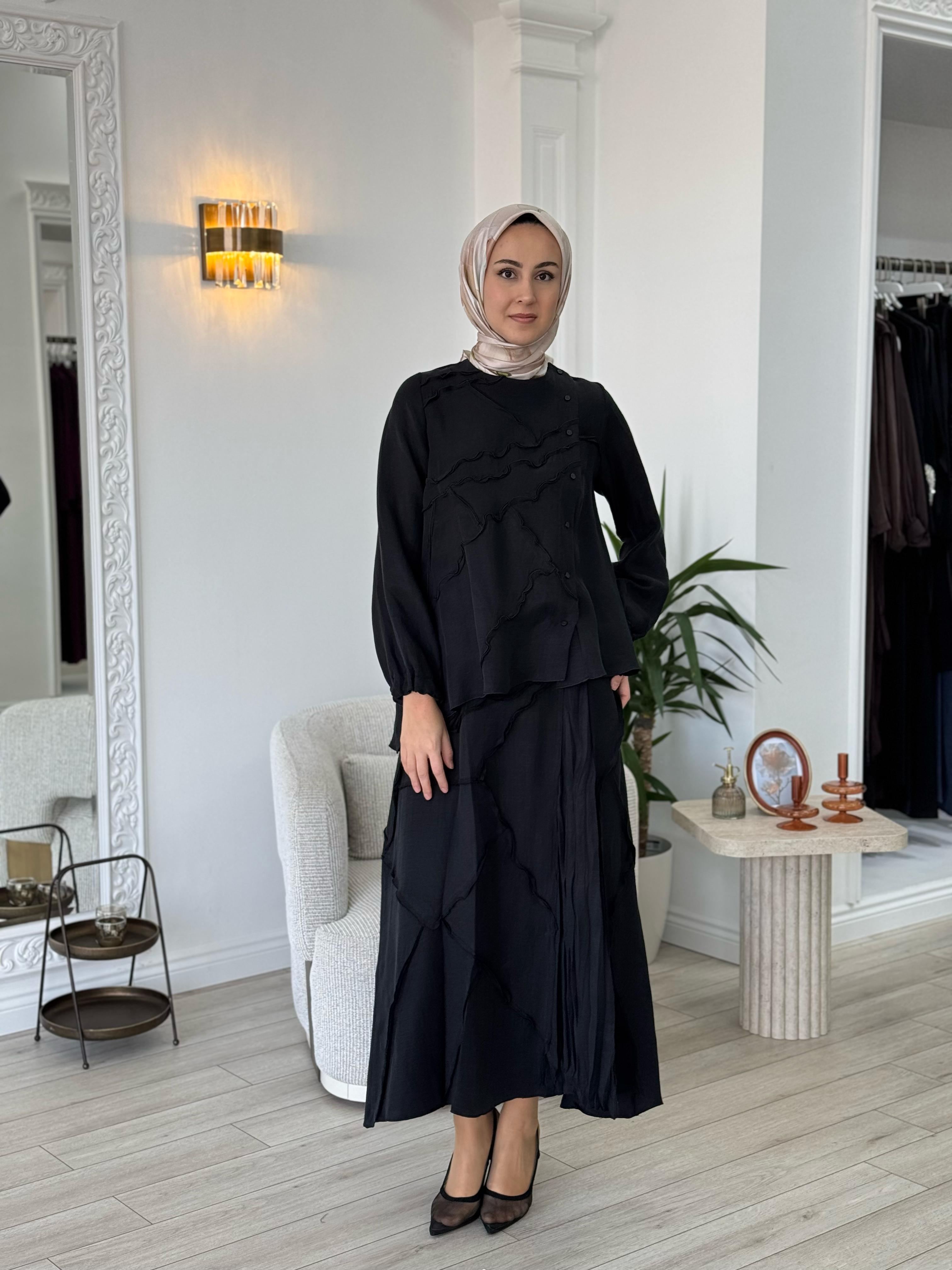 Misswhence Etekli Takım Siyah 37305