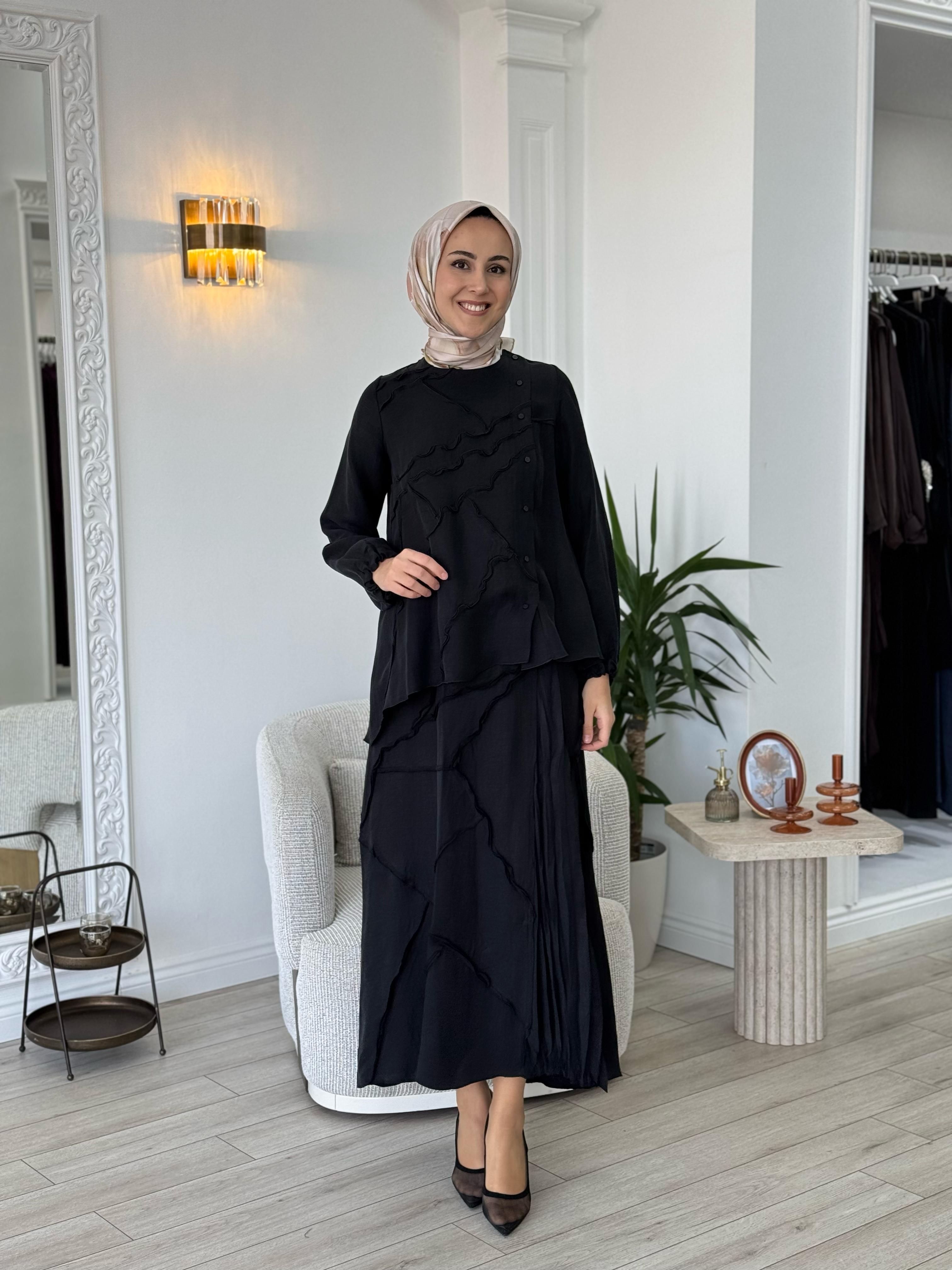 Misswhence Etekli Takım Siyah 37305
