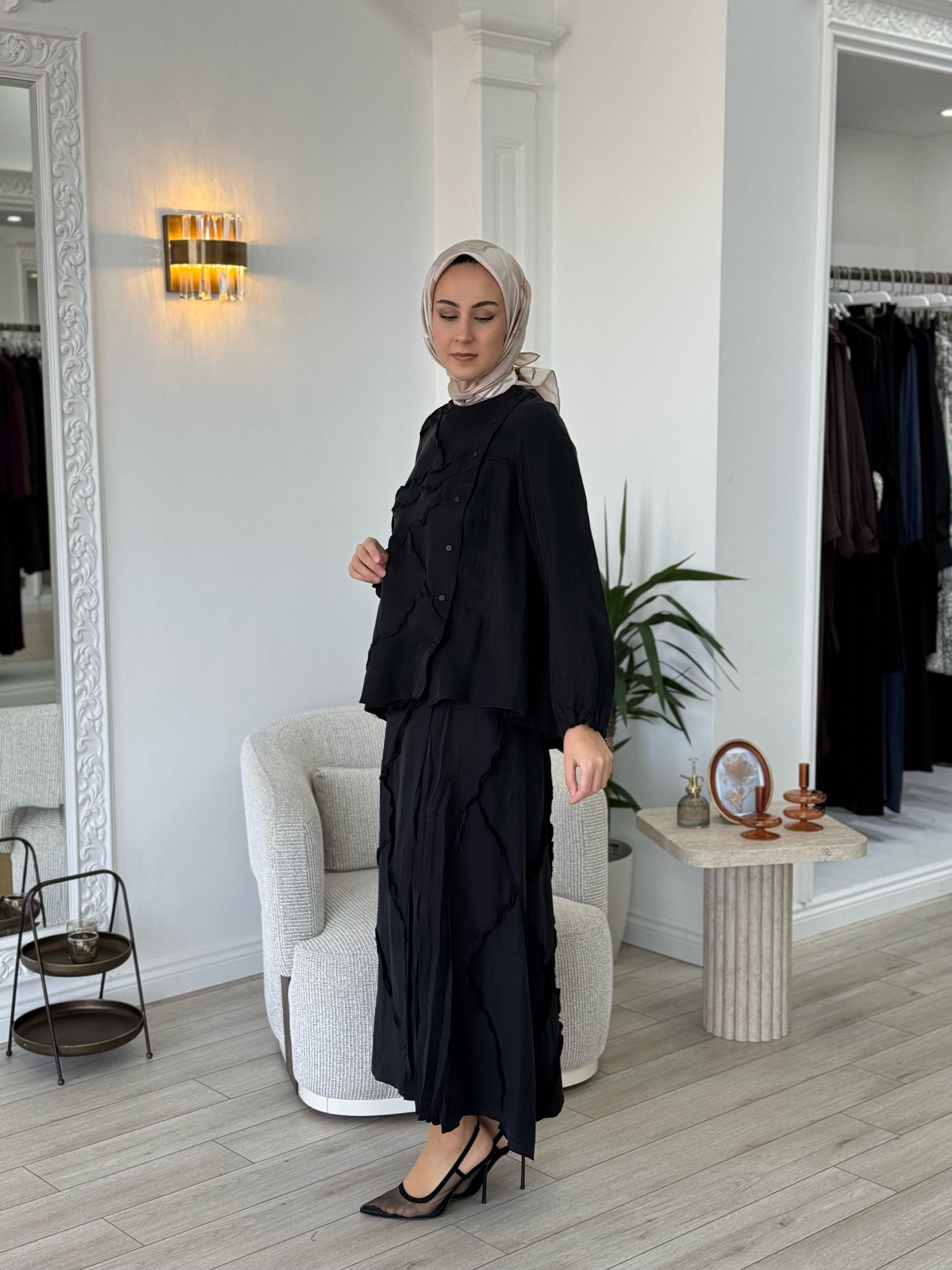 Misswhence Etekli Takım Siyah 37305
