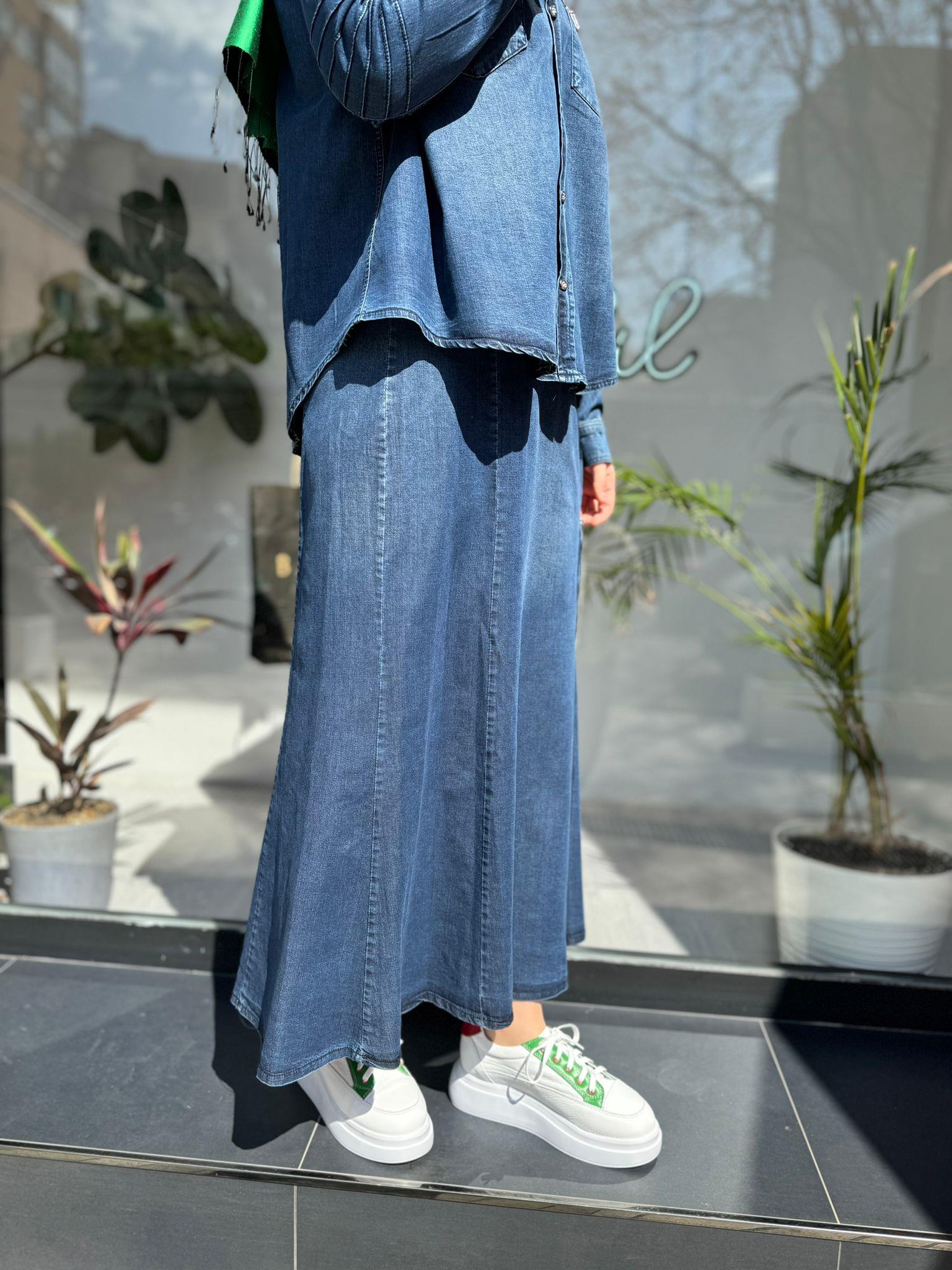 Misswhence Fermuar Detay Jean Etek Lacivert 35914