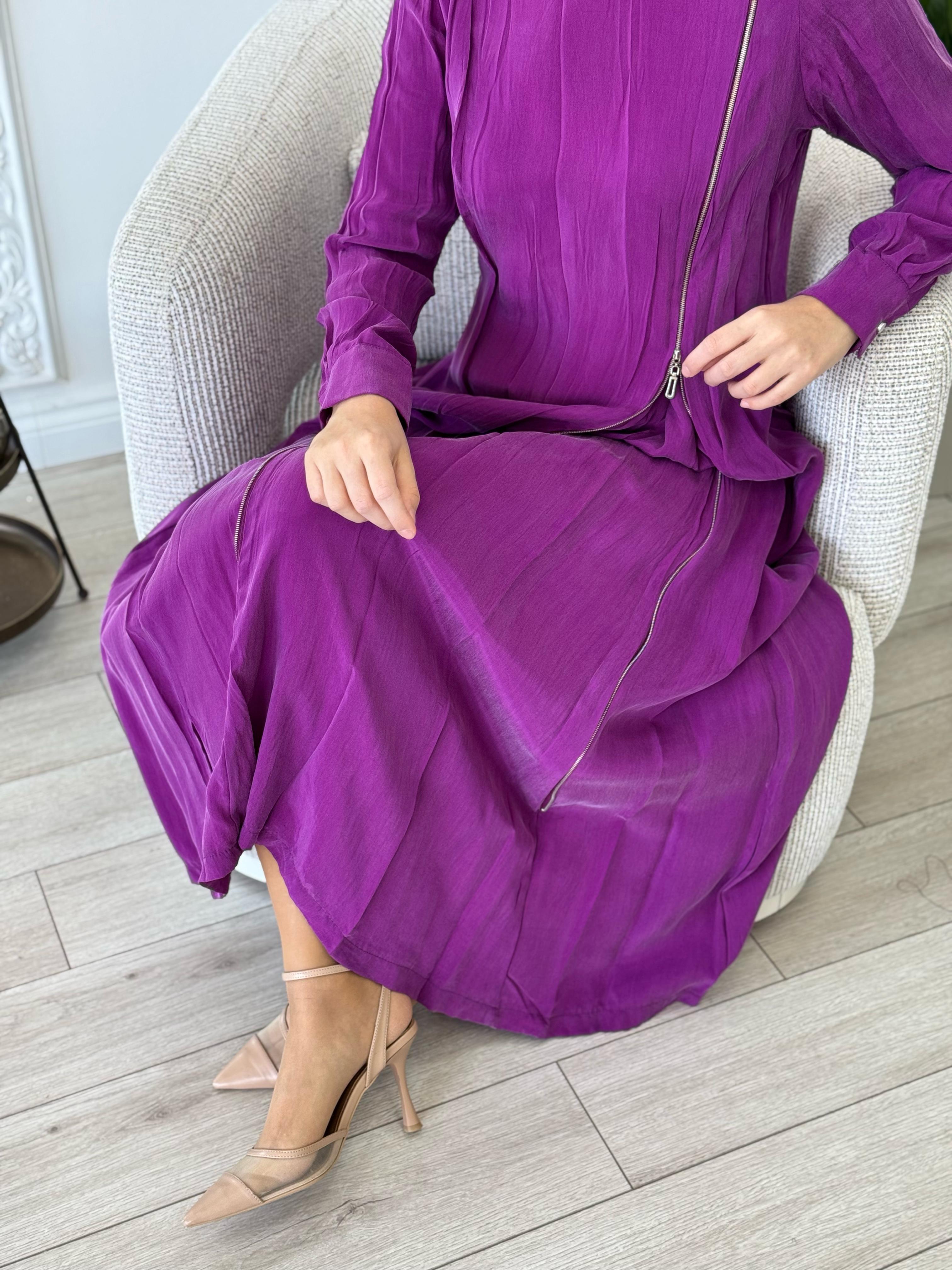 Misswhence Fermuar Detaylı Elbise Fuşya 35800
