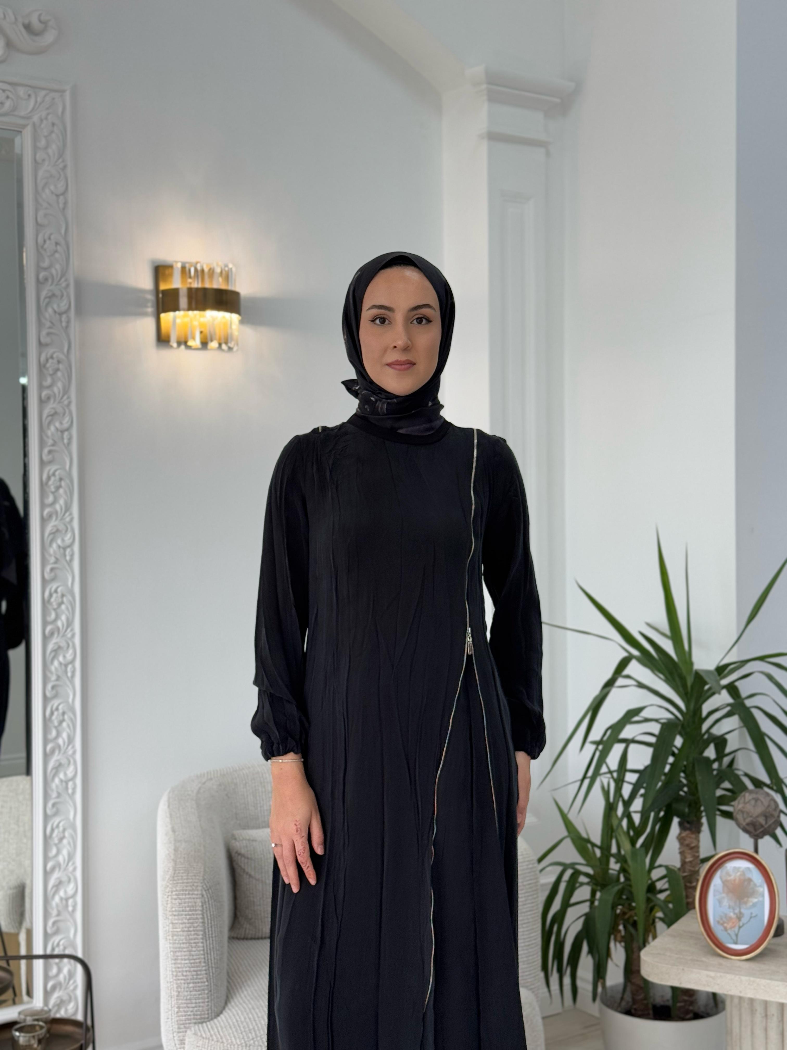Misswhence Fermuar Detaylı Elbise Siyah 37830