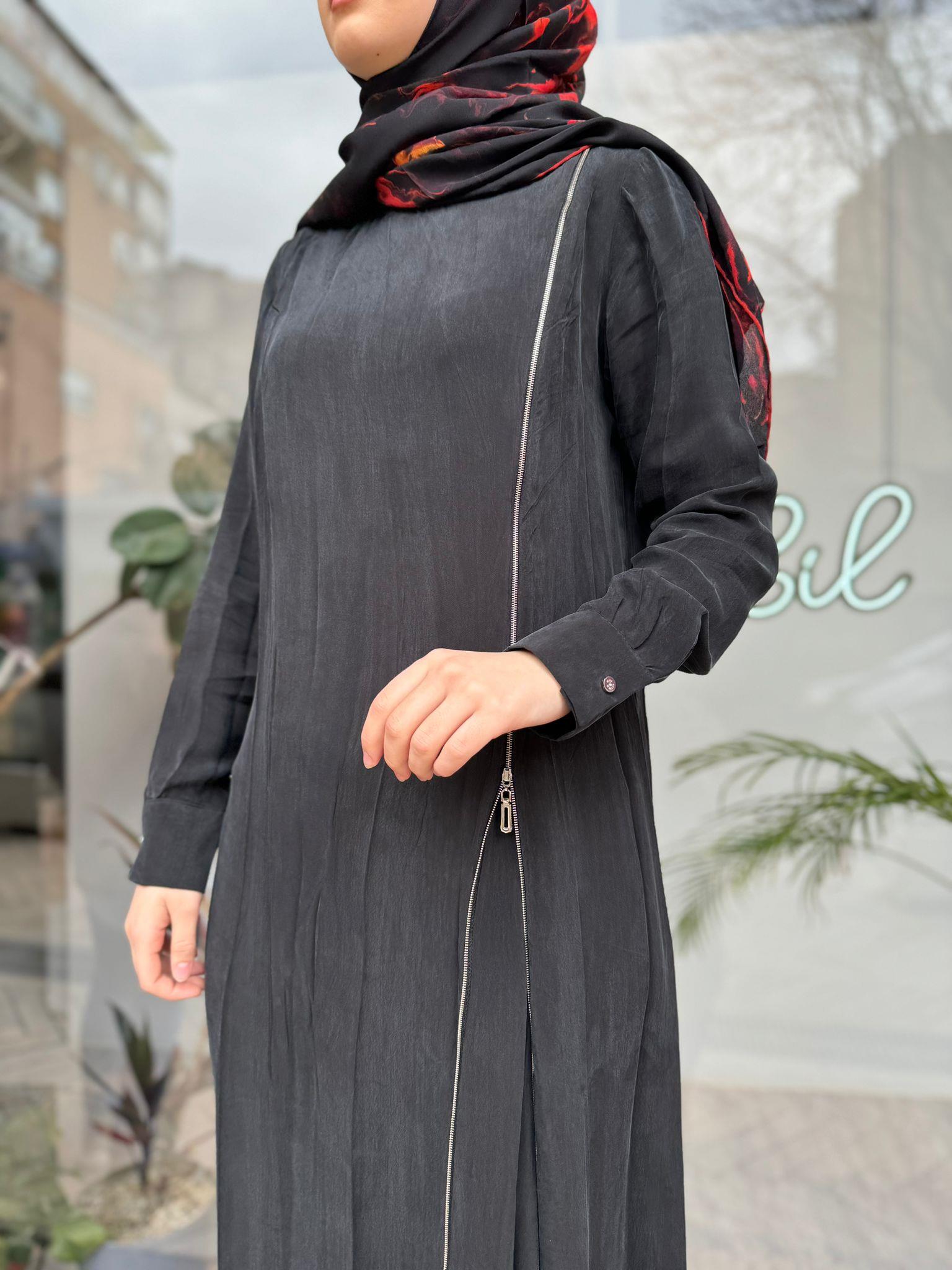 Misswhence Fermuar Detaylı Elbise Siyah 35800