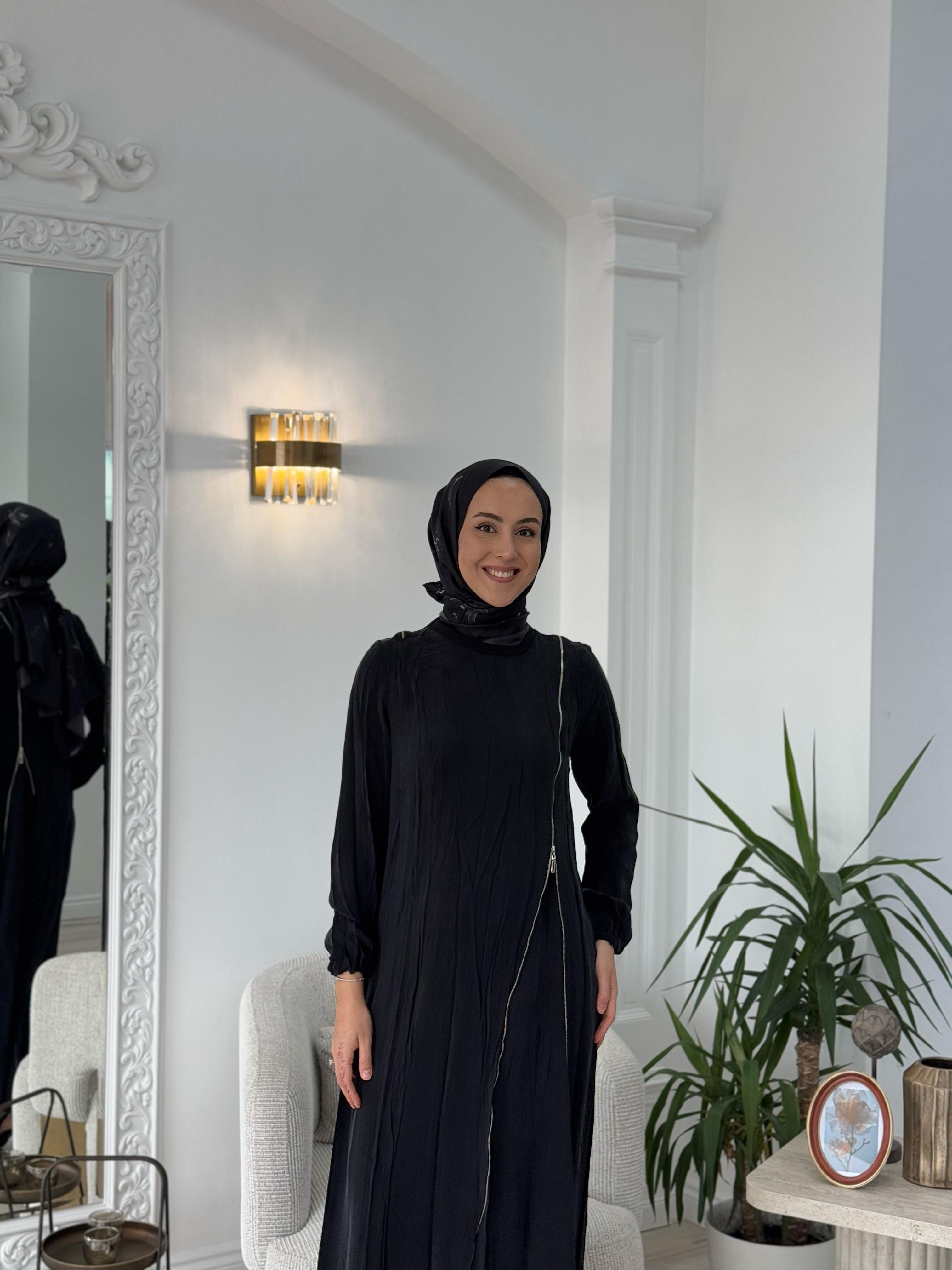Misswhence Fermuar Detaylı Elbise Siyah 37830