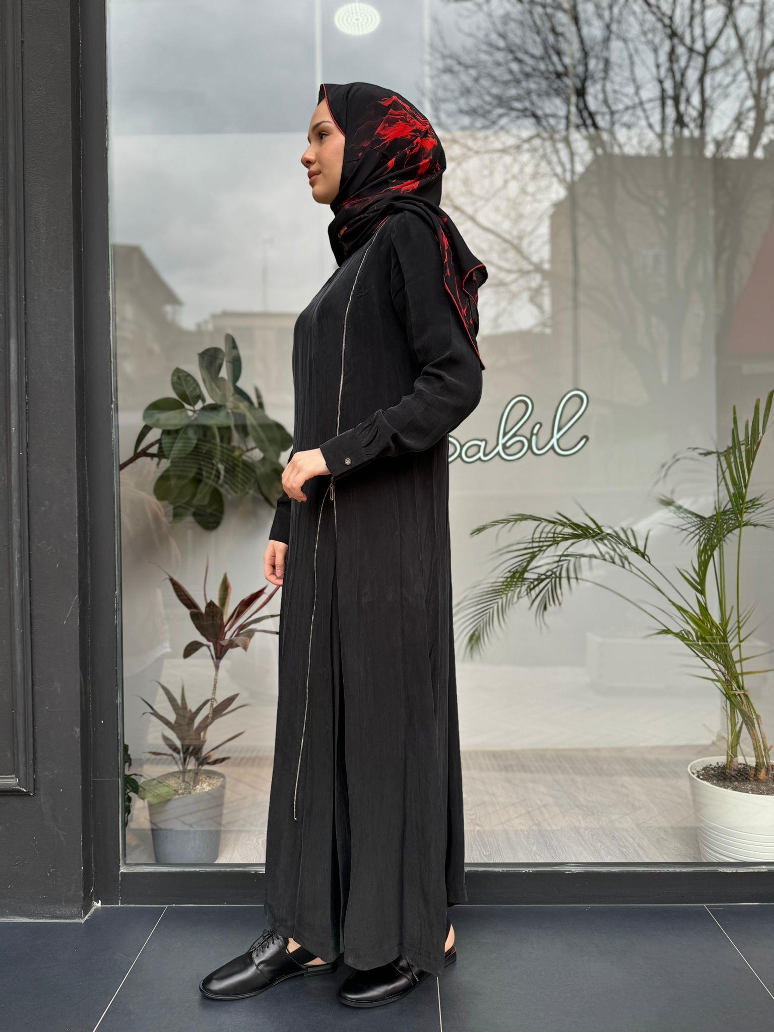 Misswhence Fermuar Detaylı Elbise Siyah 35800