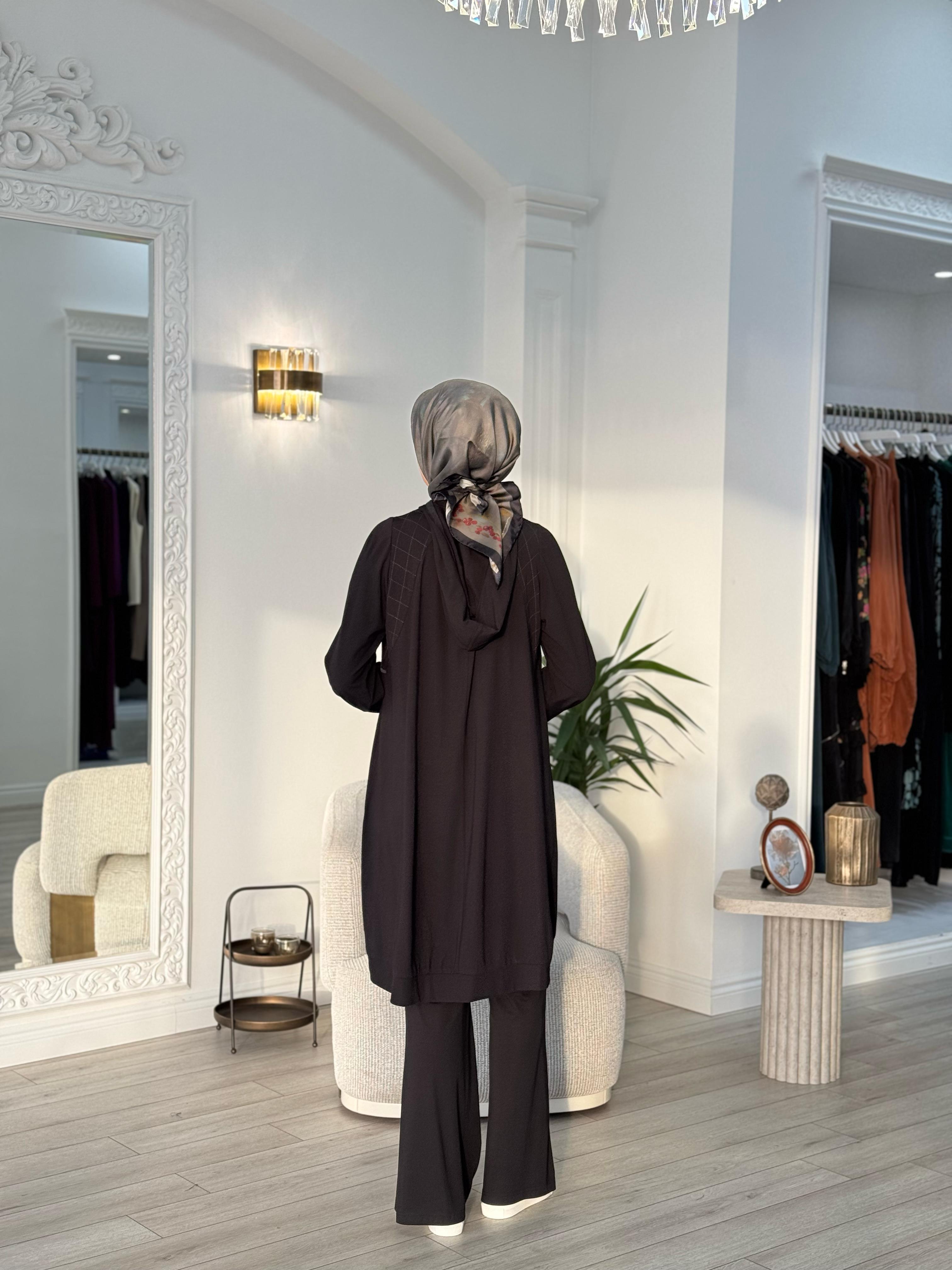 Misswhence Fermuar Detaylı Kap Siyah 37415