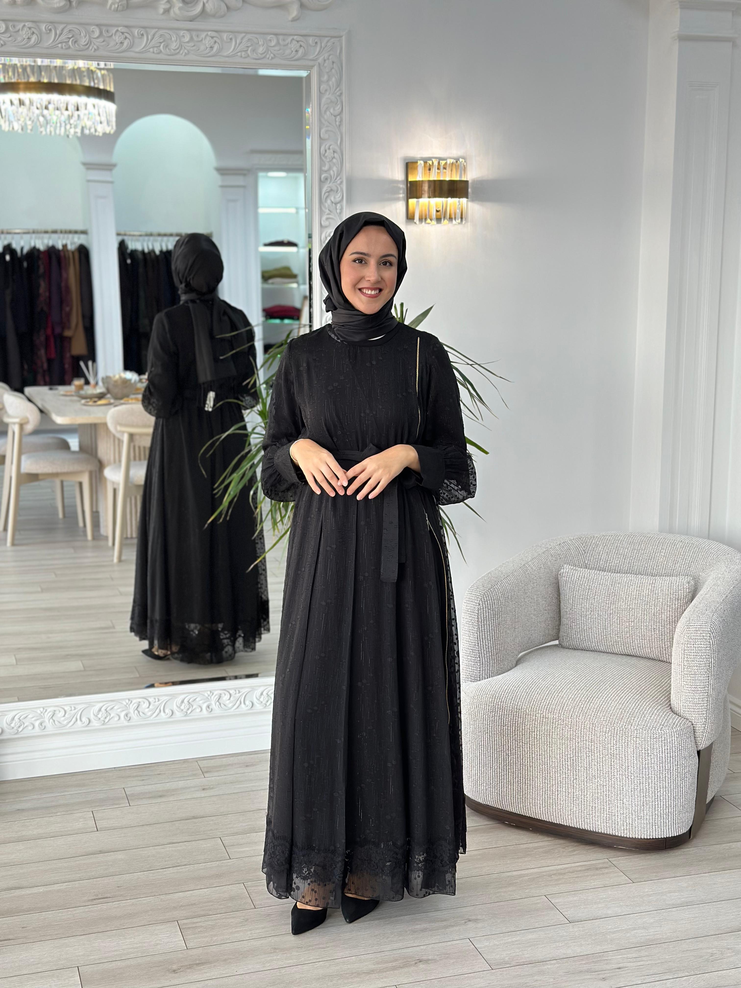 Misswhence Fermuar Detaylı Tül İkili Elbise 36830