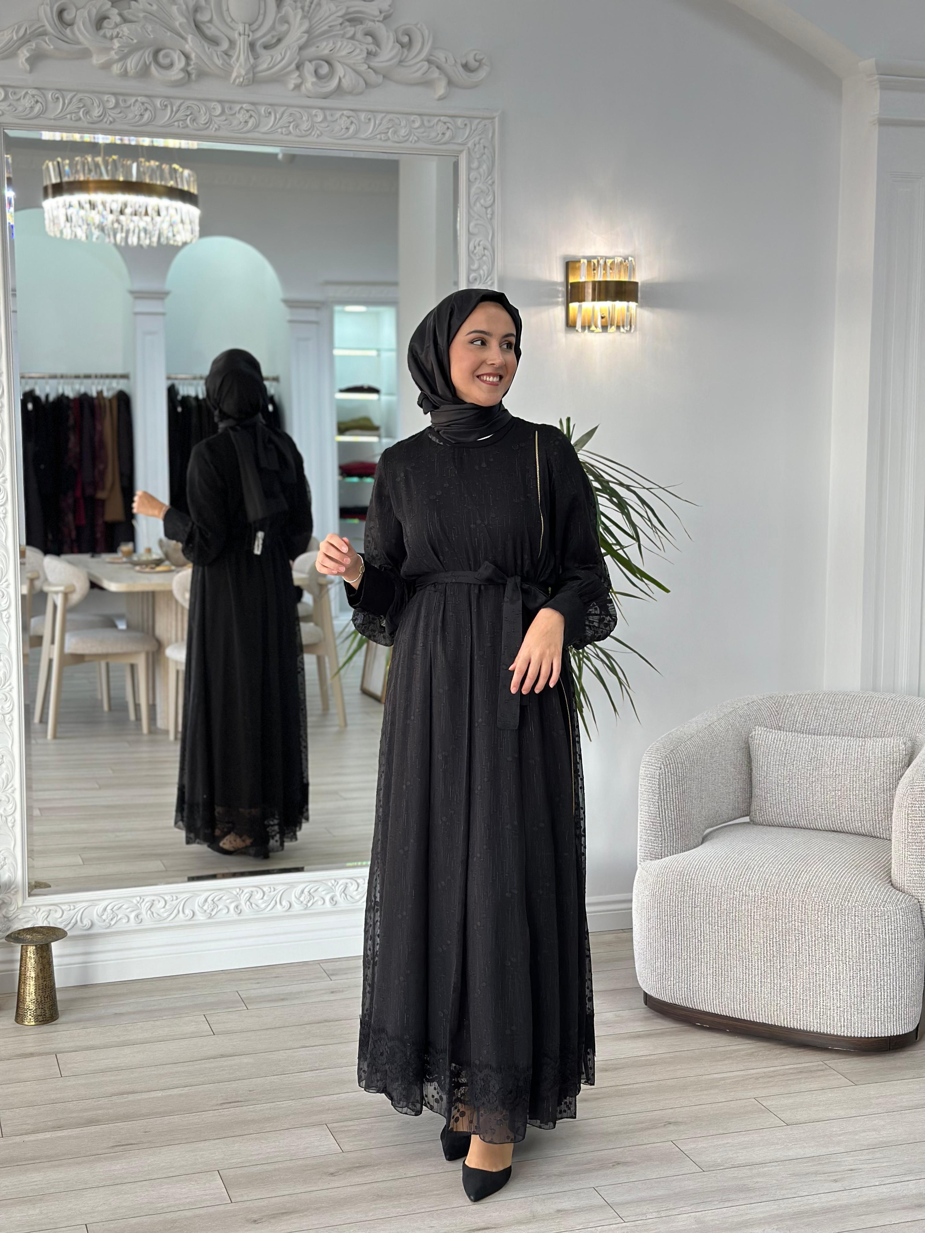 Misswhence Fermuar Detaylı Tül İkili Elbise 36830
