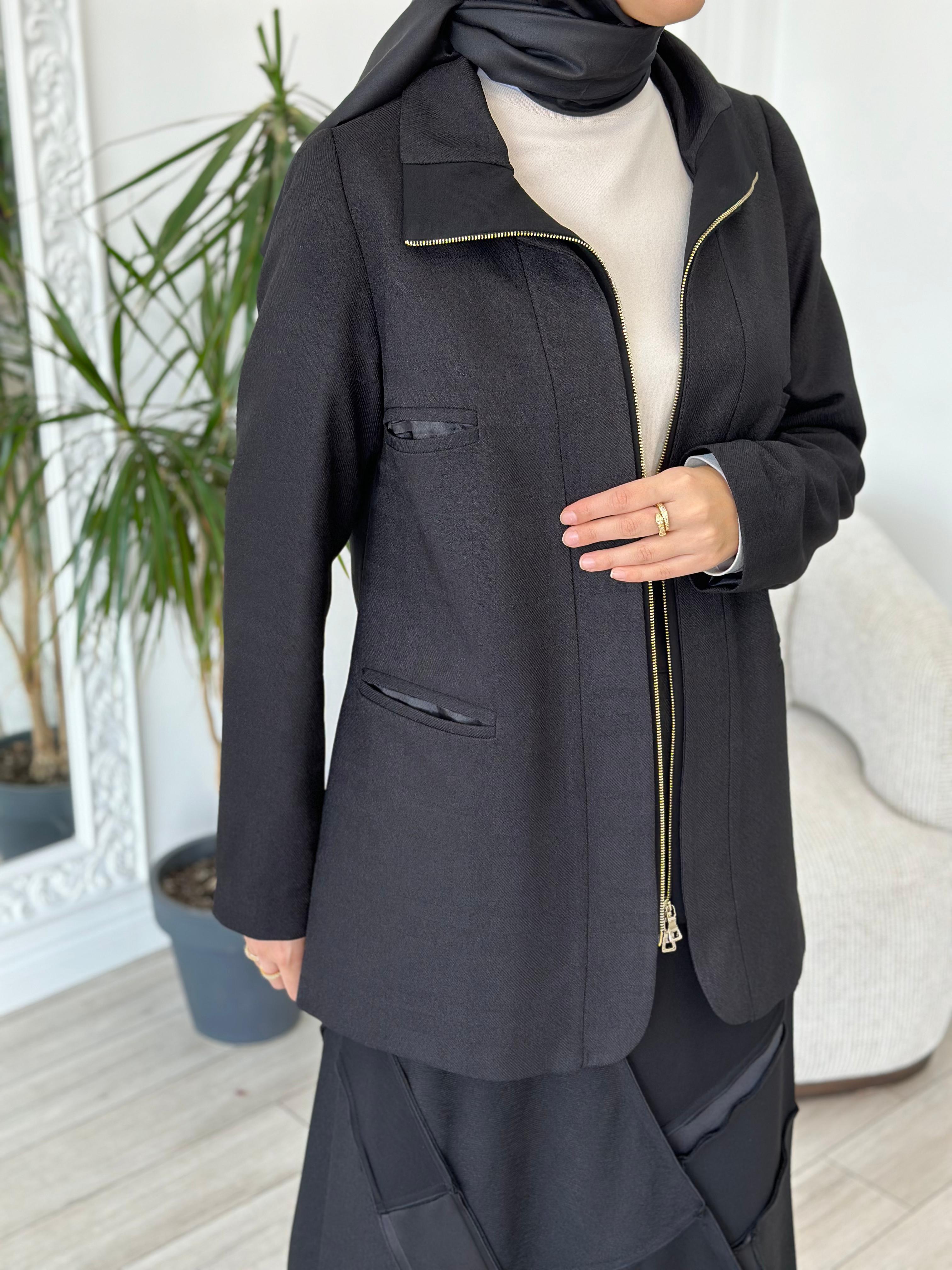 Misswhence Fermuarlı Ceket Siyah 36206