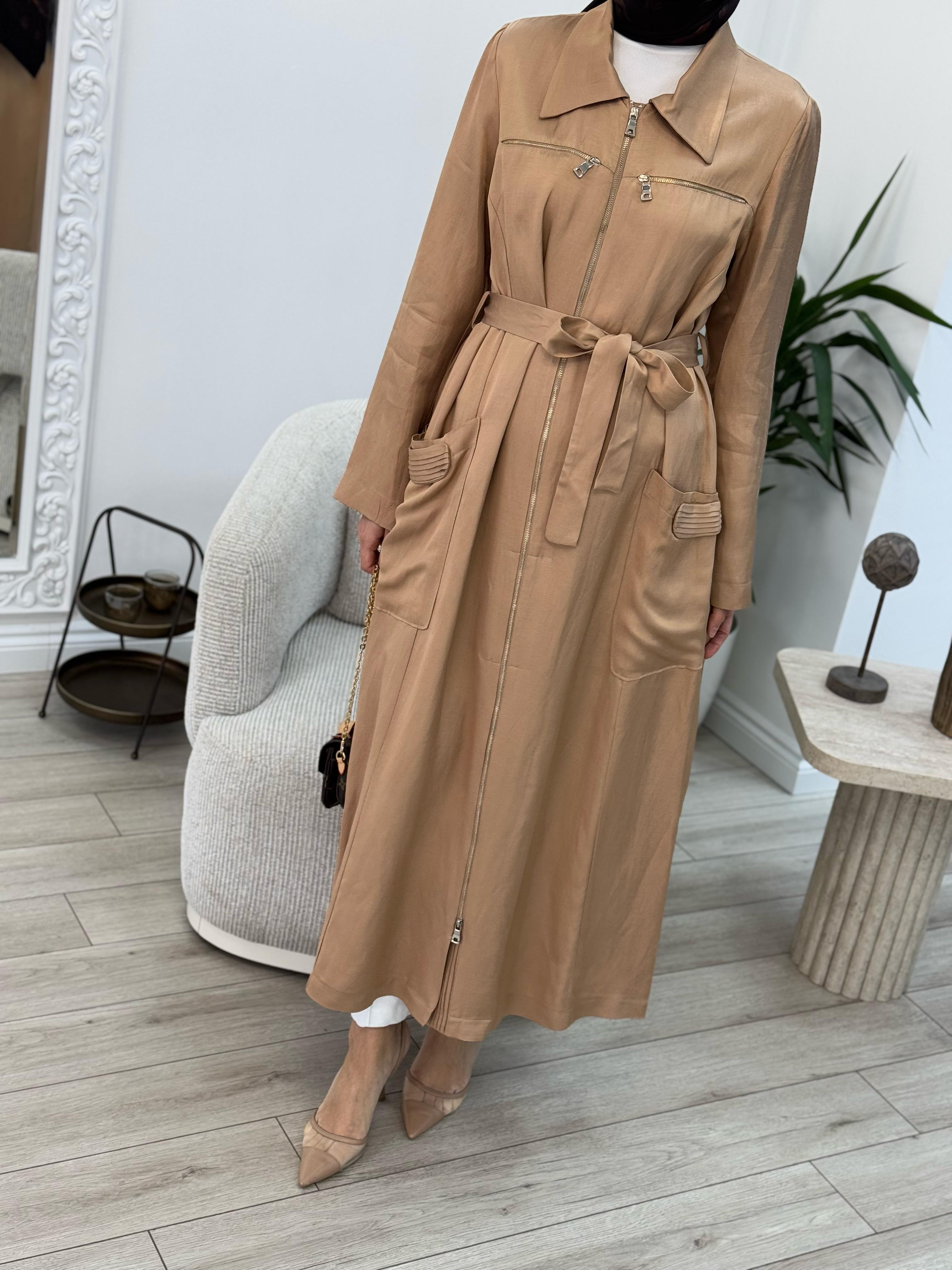 Misswhence Fermuarlı Pardesü Camel 37515