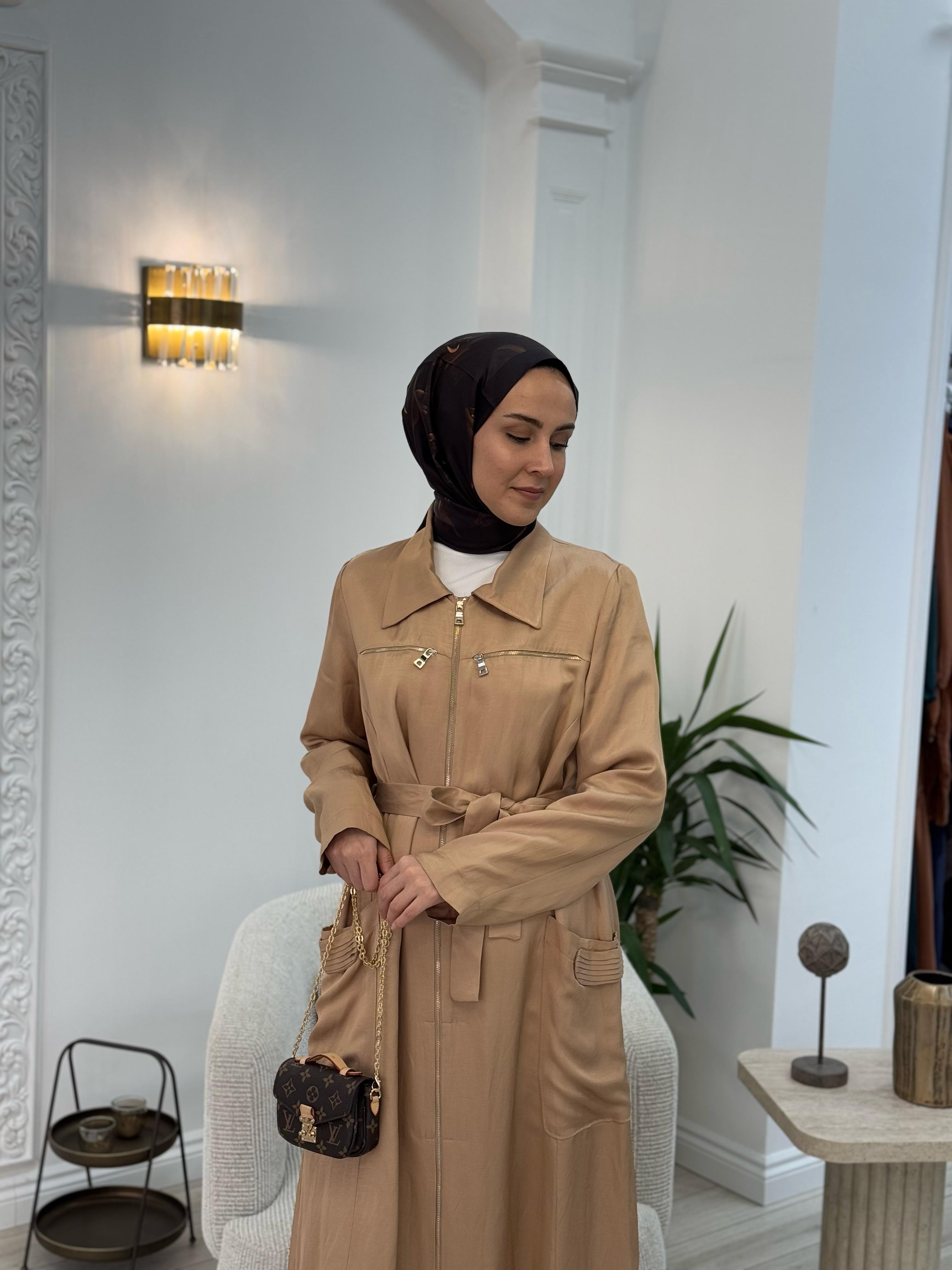 Misswhence Fermuarlı Pardesü Camel 37515