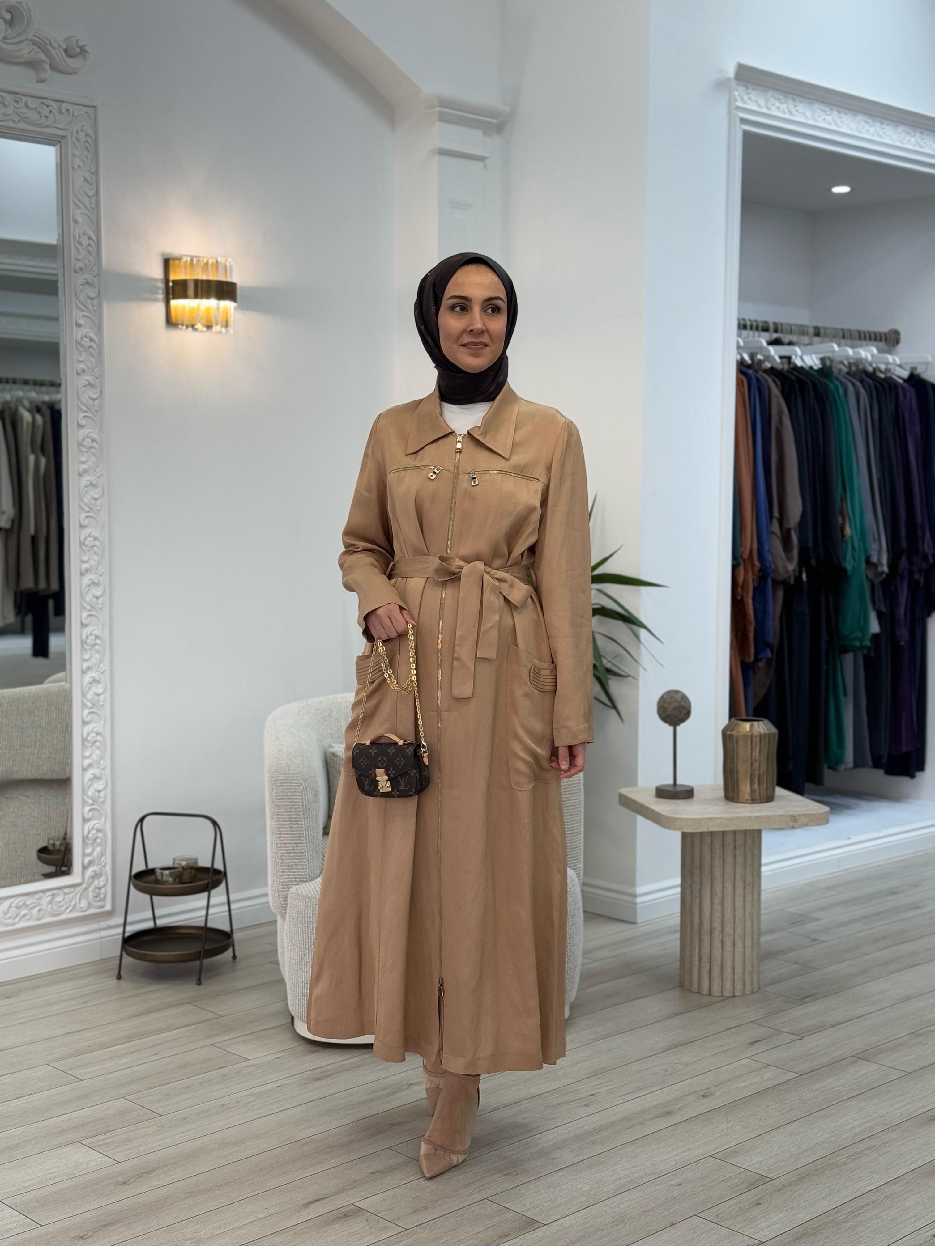 Misswhence Fermuarlı Pardesü Camel 37515