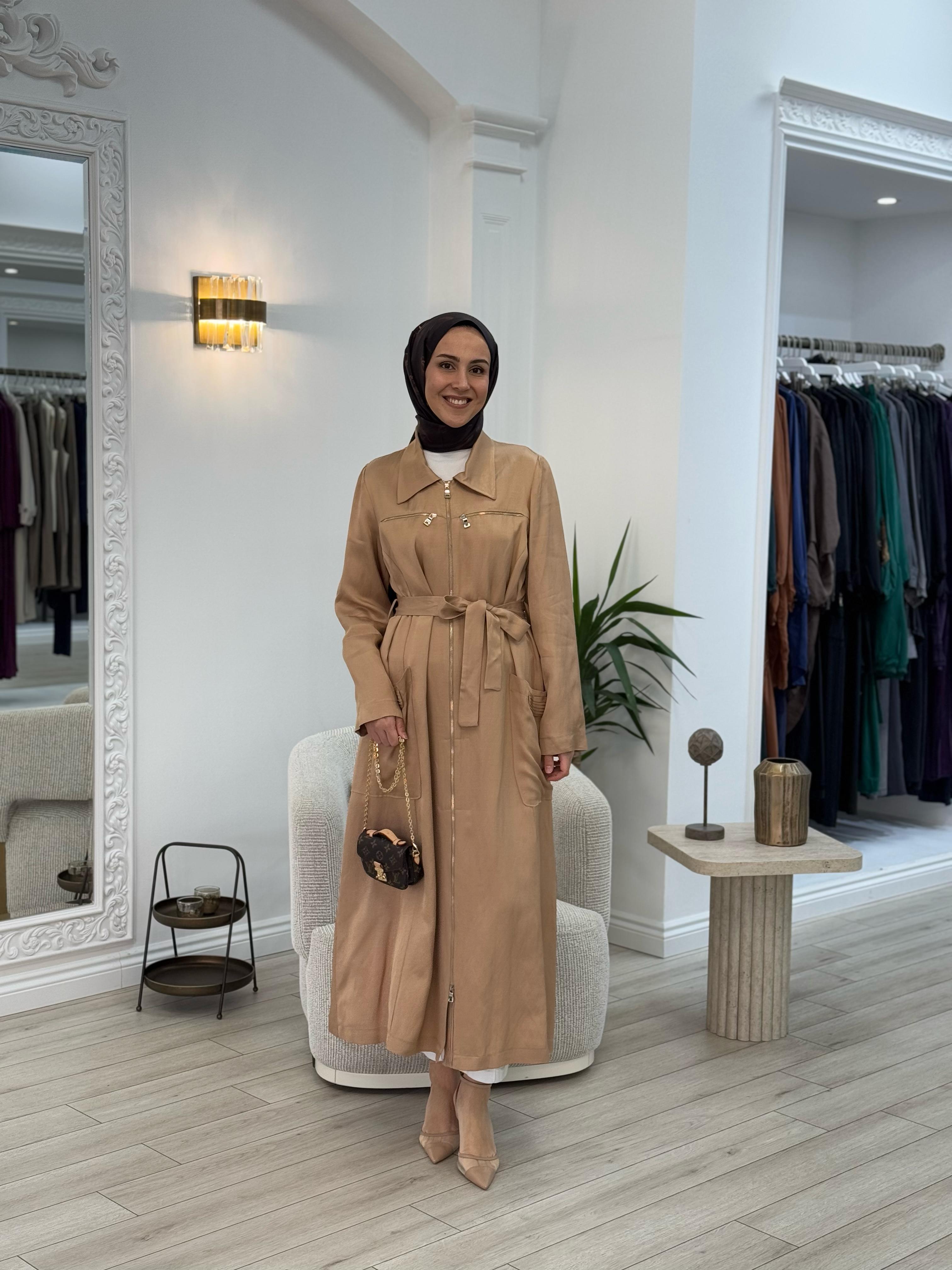 Misswhence Fermuarlı Pardesü Camel 37515