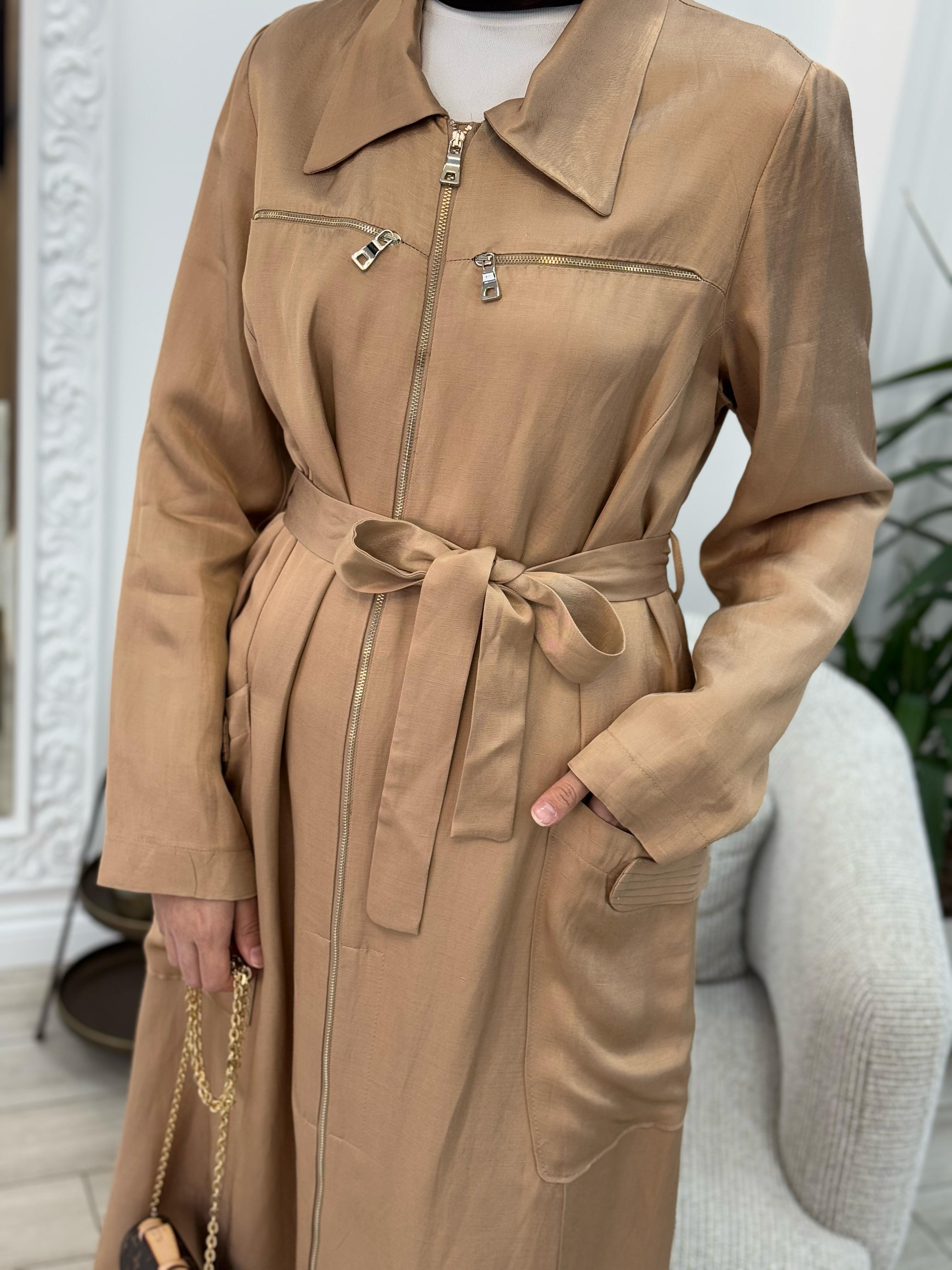 Misswhence Fermuarlı Pardesü Camel 37515