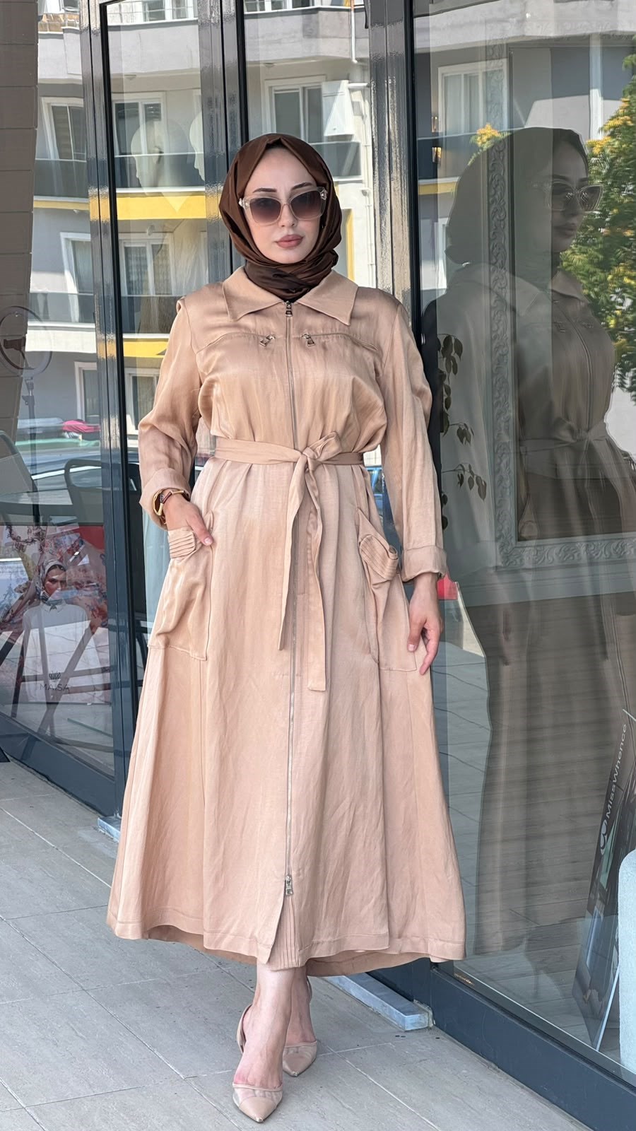 Misswhence Fermuarlı Pardesü Camel 37515