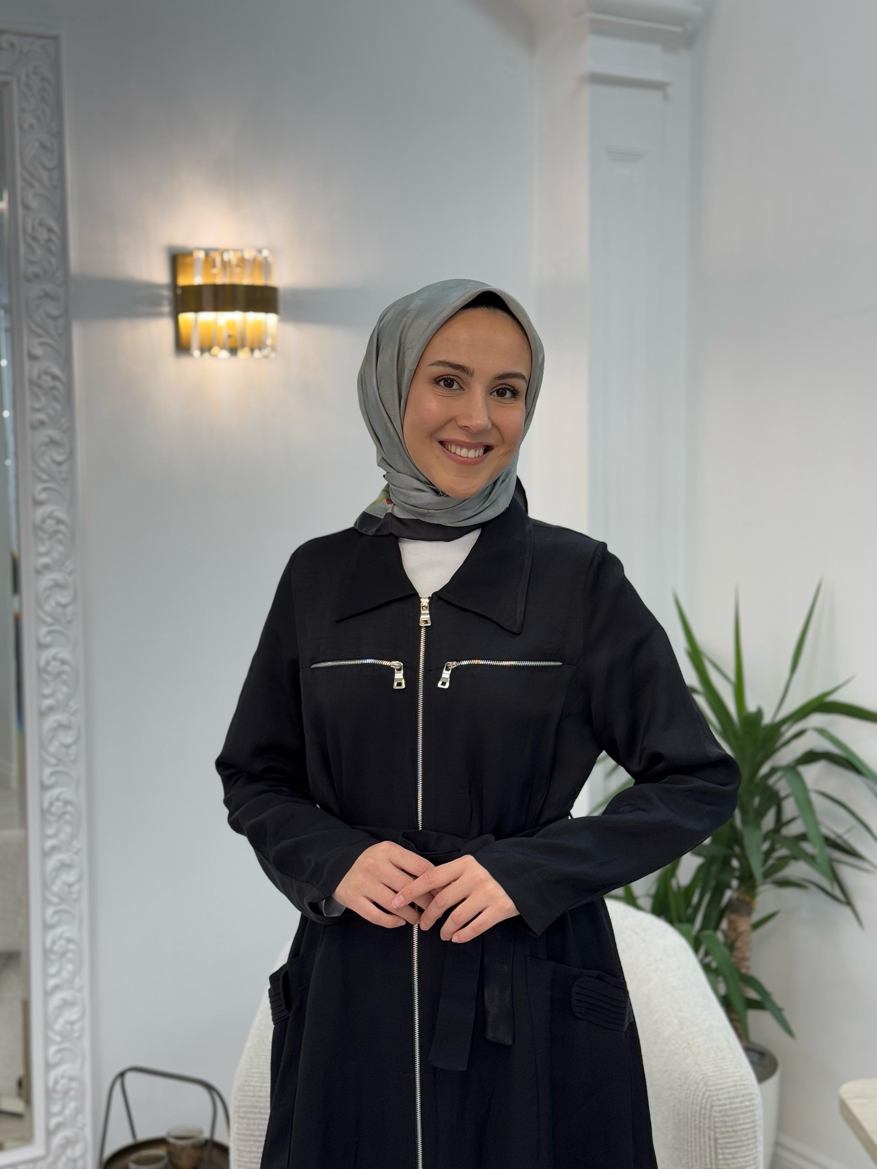Misswhence Fermuarlı Pardesü Siyah 37515