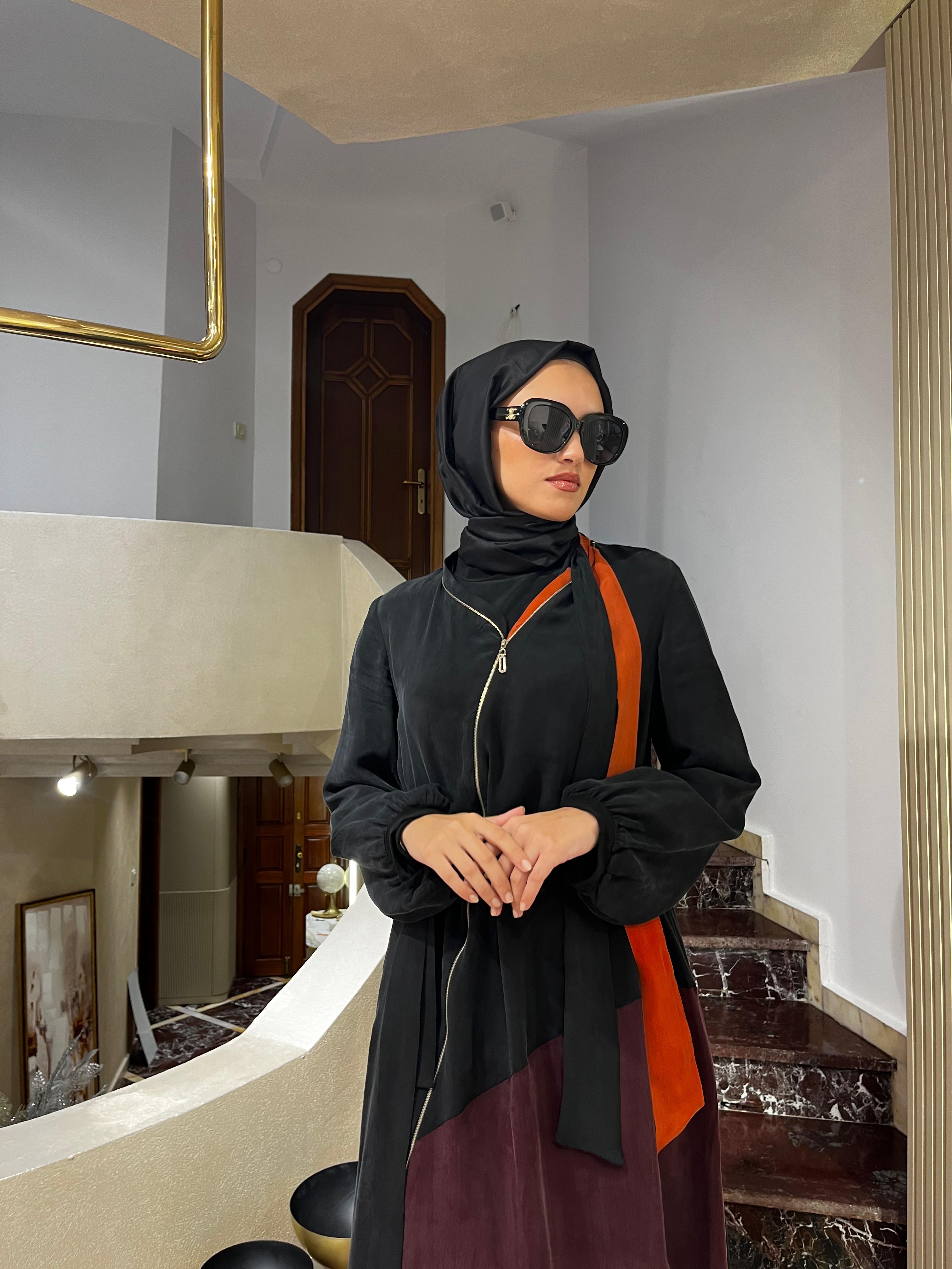 Misswhence Fermuarlı Patchwork Elbise 36831