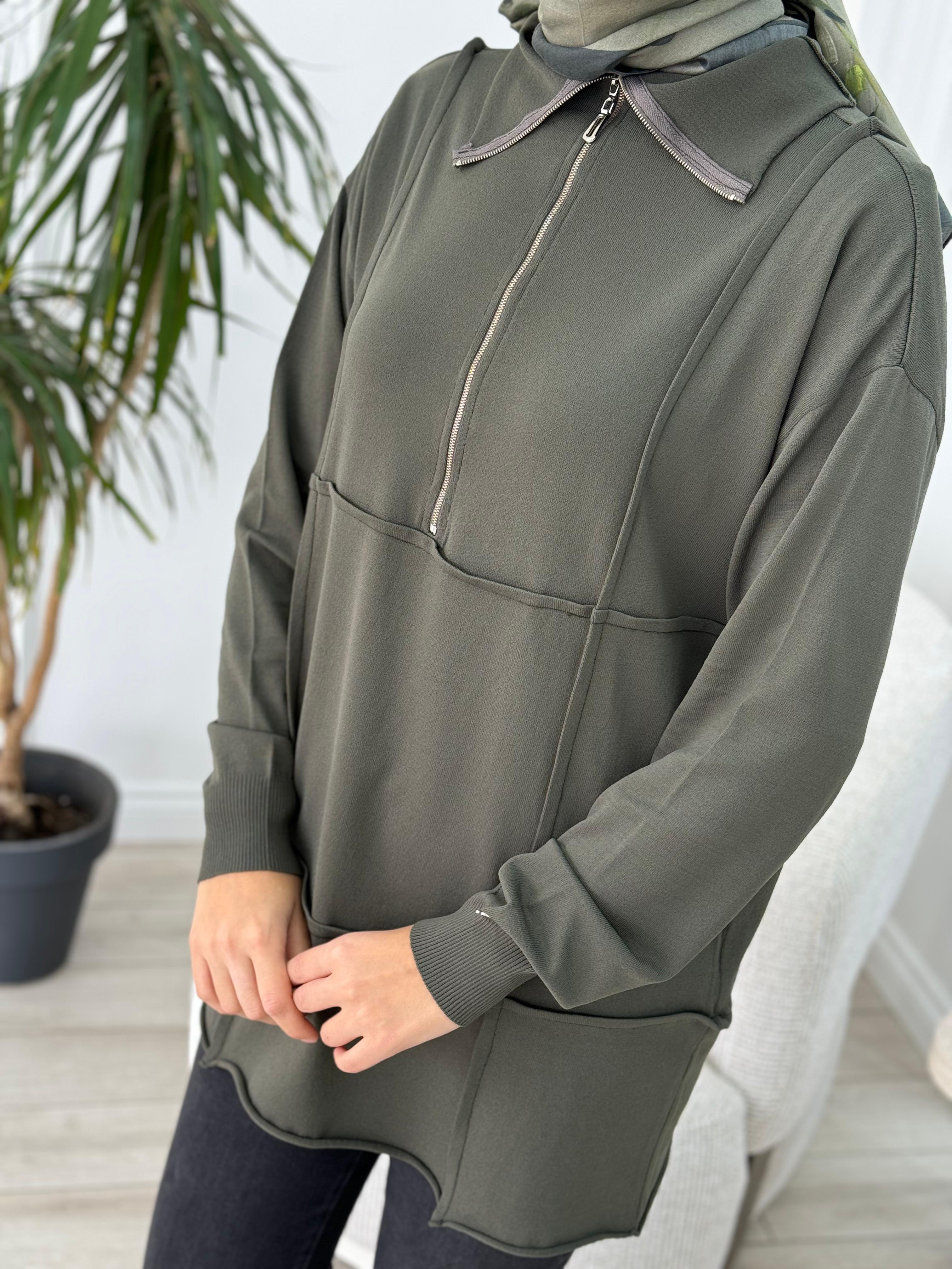 Misswhence Fermuarlı Triko Tunik 36016
